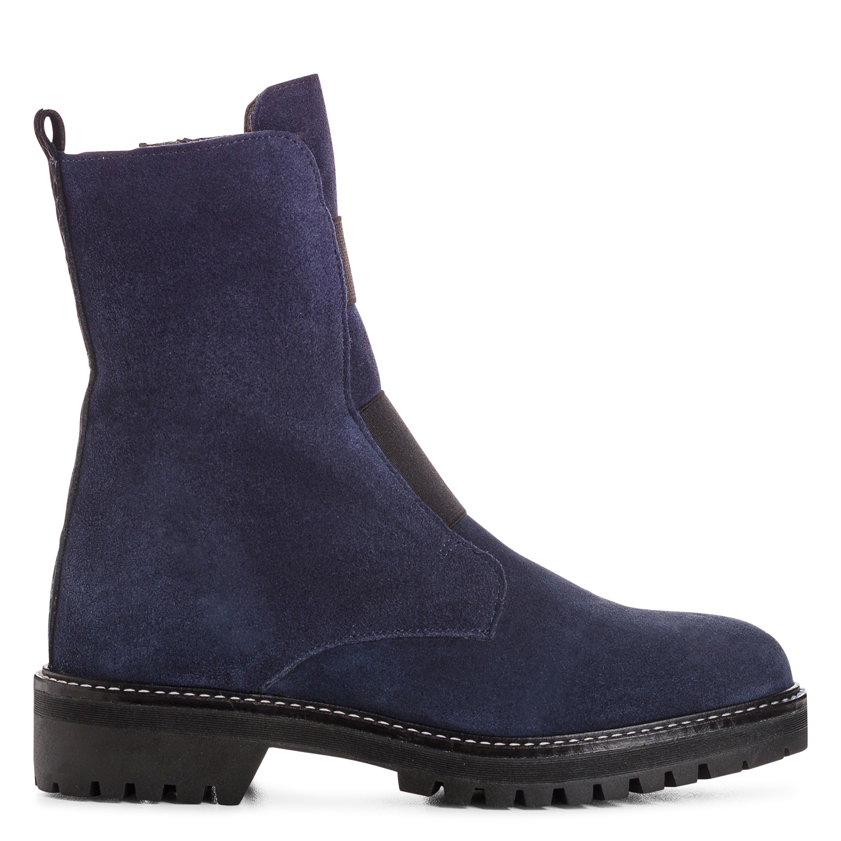 Enkellaarzen van veloursleer REQINS Blauw