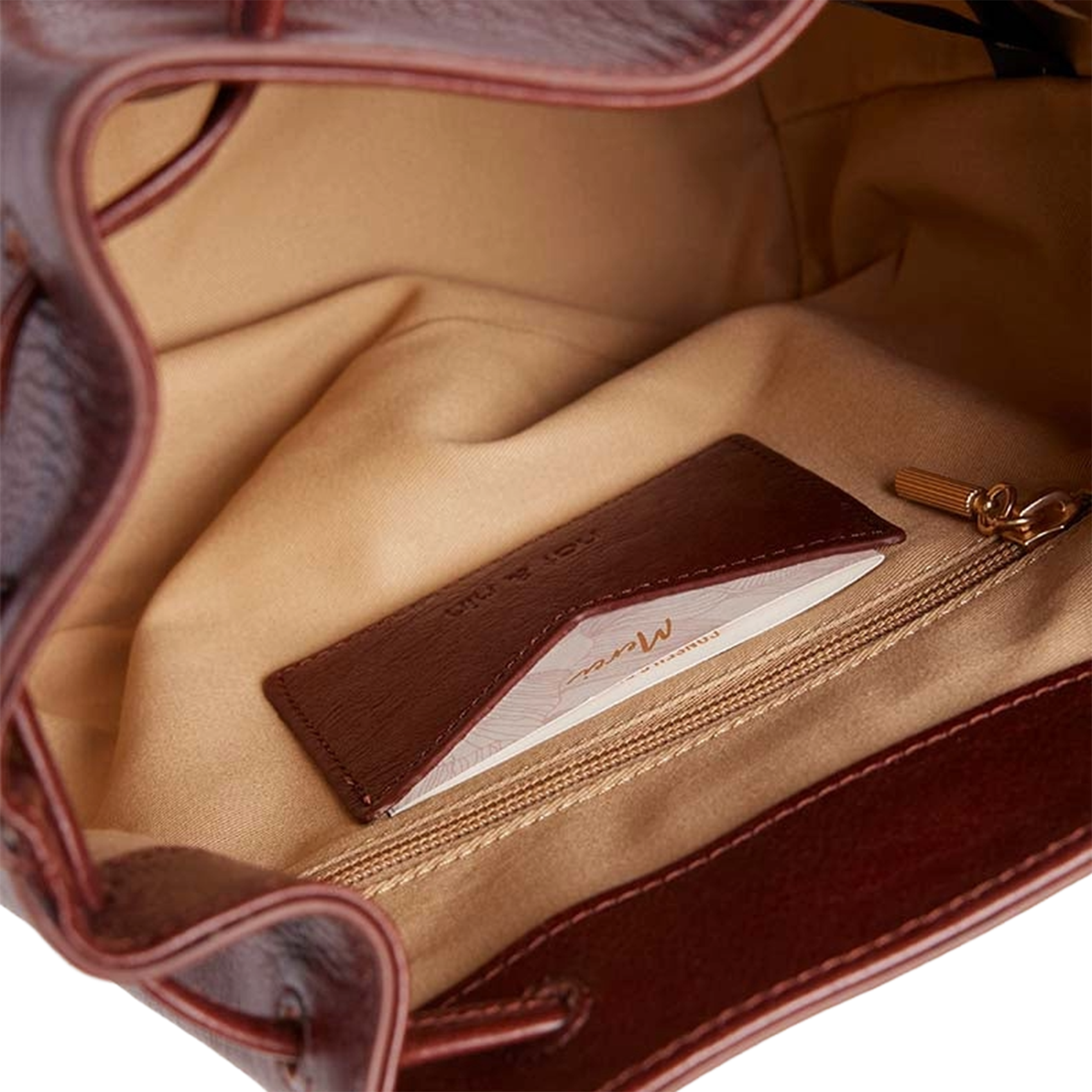 Beuteltasche aus Leder NAT & NIN Braun