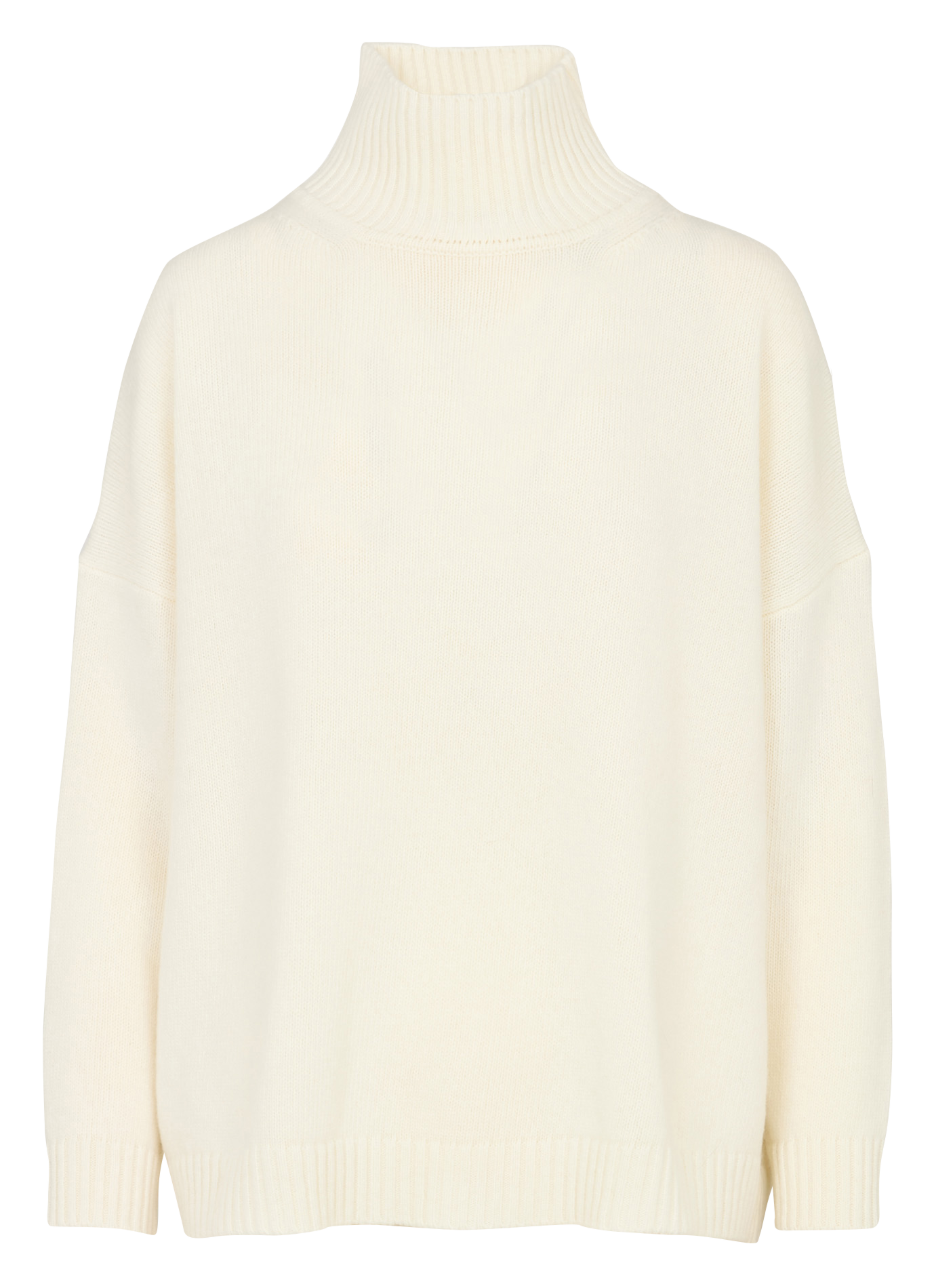 Roll-neck wool sweater BORGIA Ecru