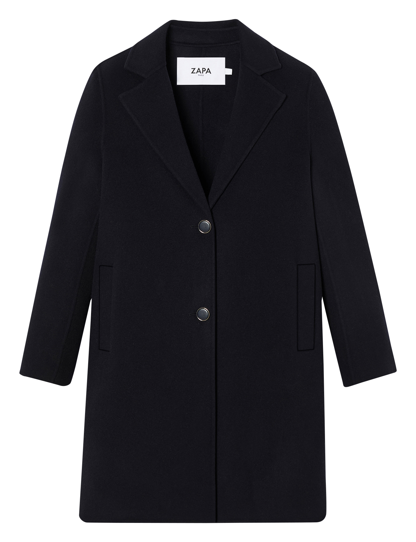 Oversized wool-blend coat with tailored collar ZAPA Blue