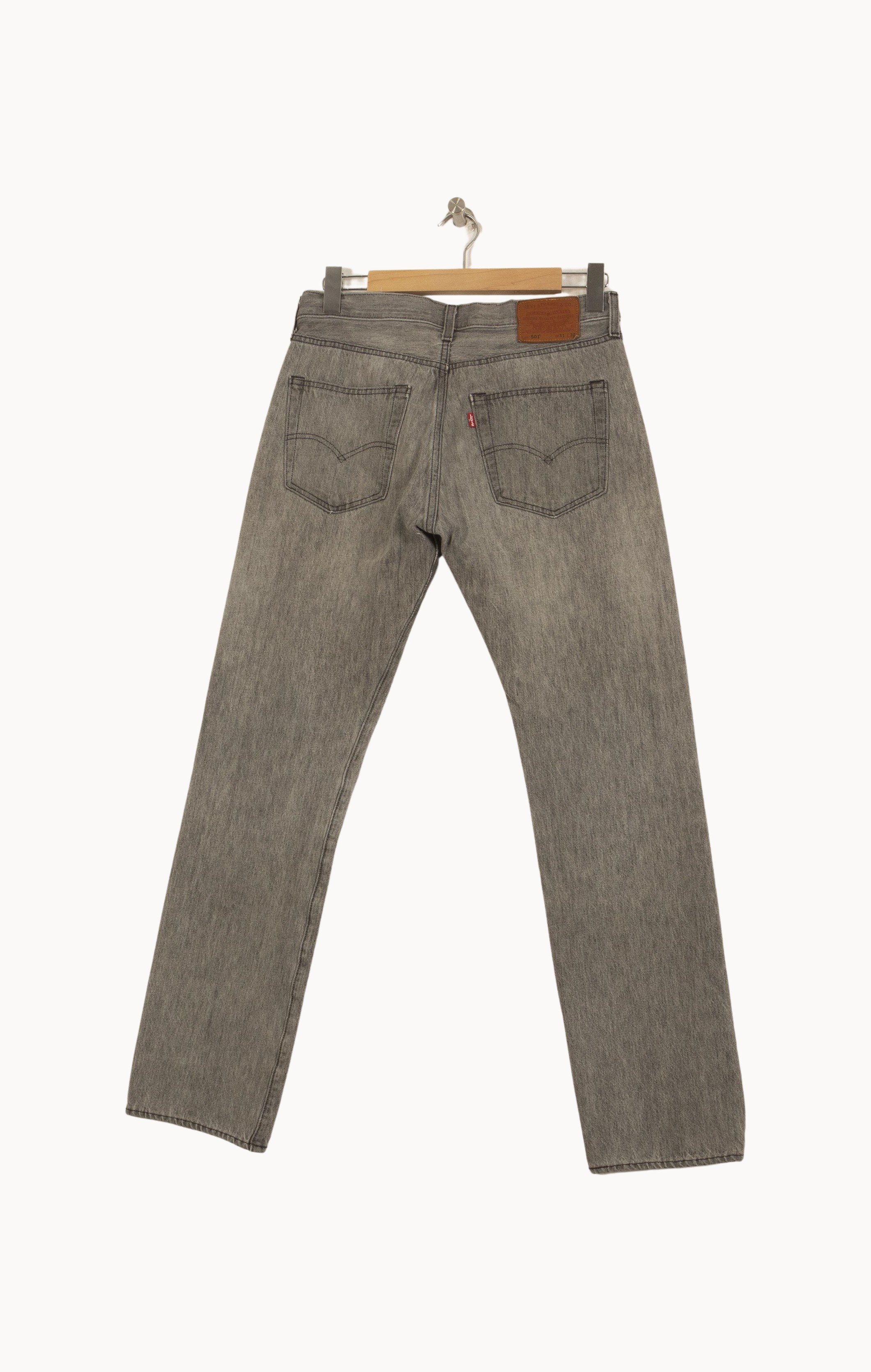 Cropped slim jeans with studs LEVI'S - Seconde main Grey