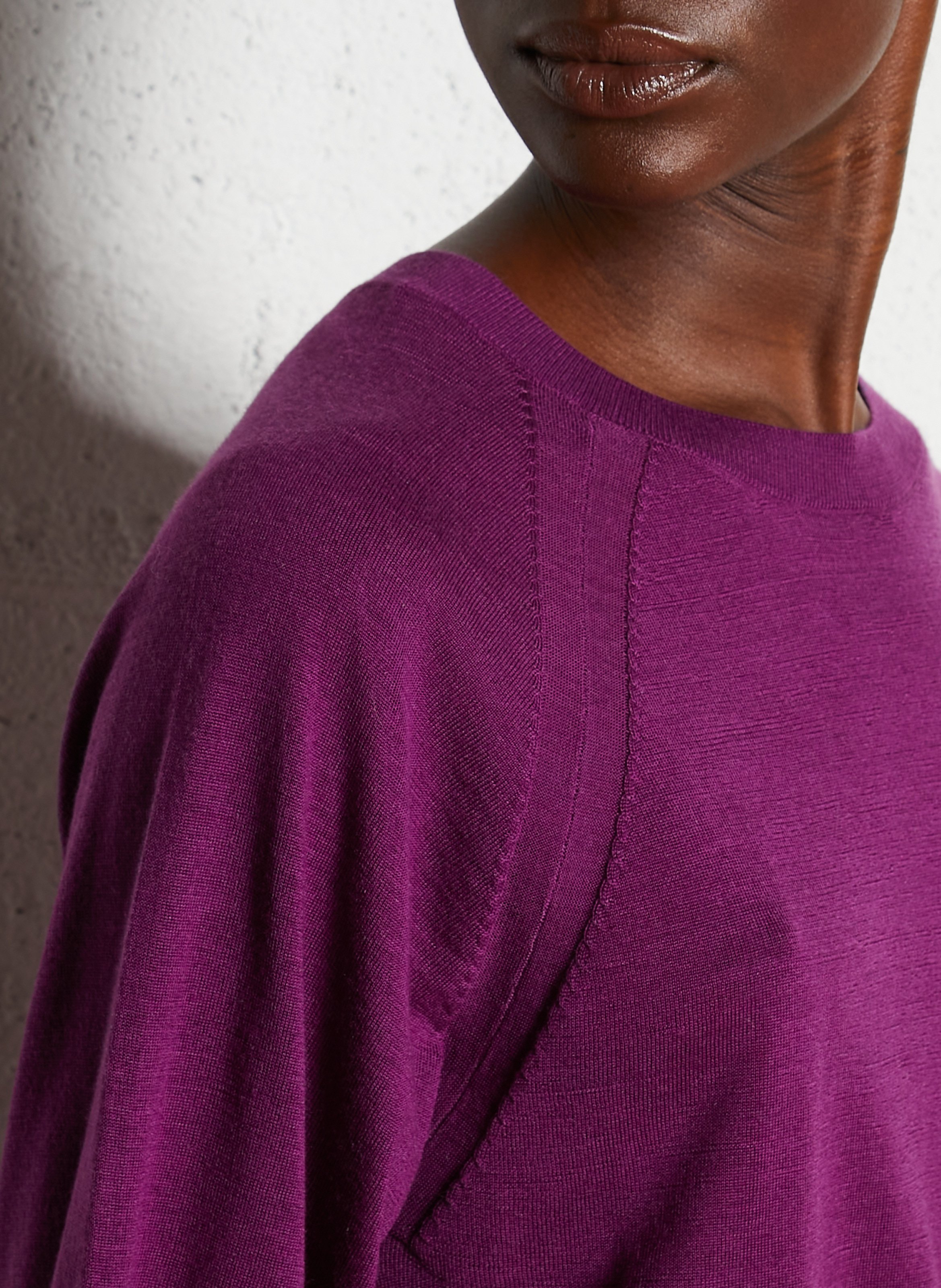 Pull droit en laine mélangée MAISON 123 Violet