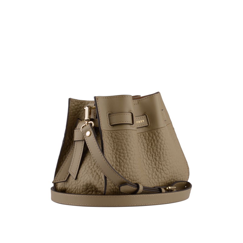 Shoulder bag - cowhide leather POURCHET Brown