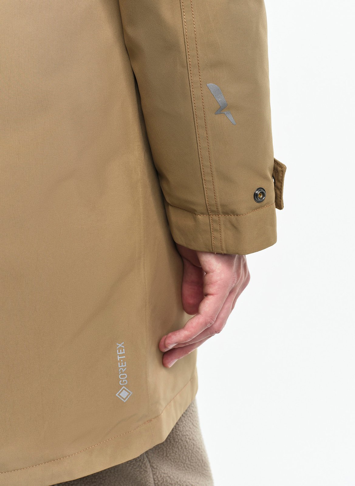 Parka droite mi-longue à capuche AIGLE Marron