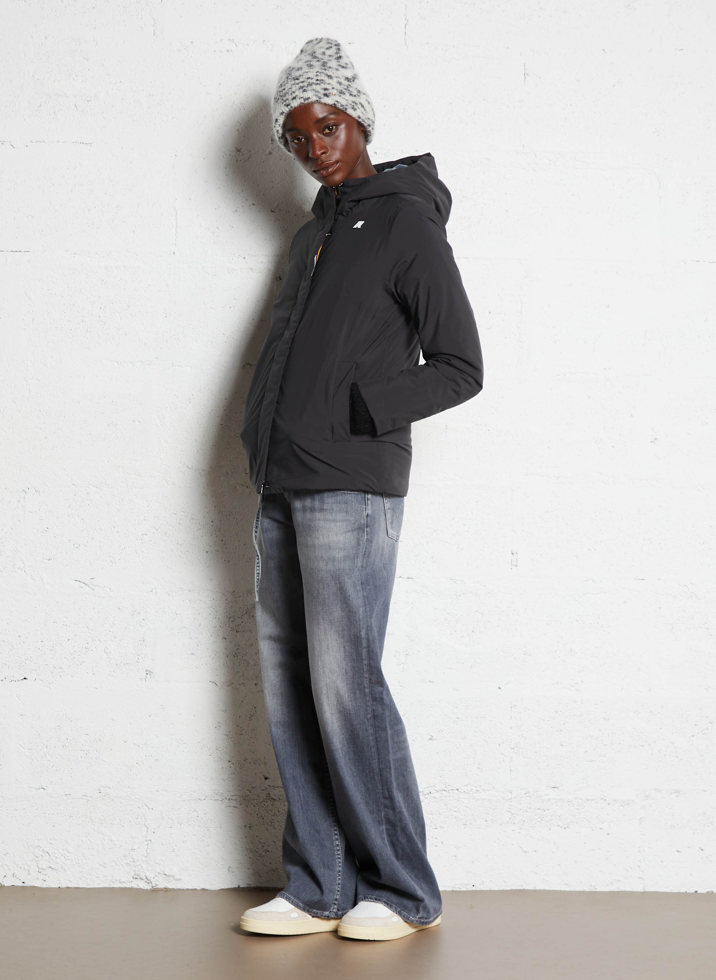 Veste rembourrée à capuche K-WAY Noir