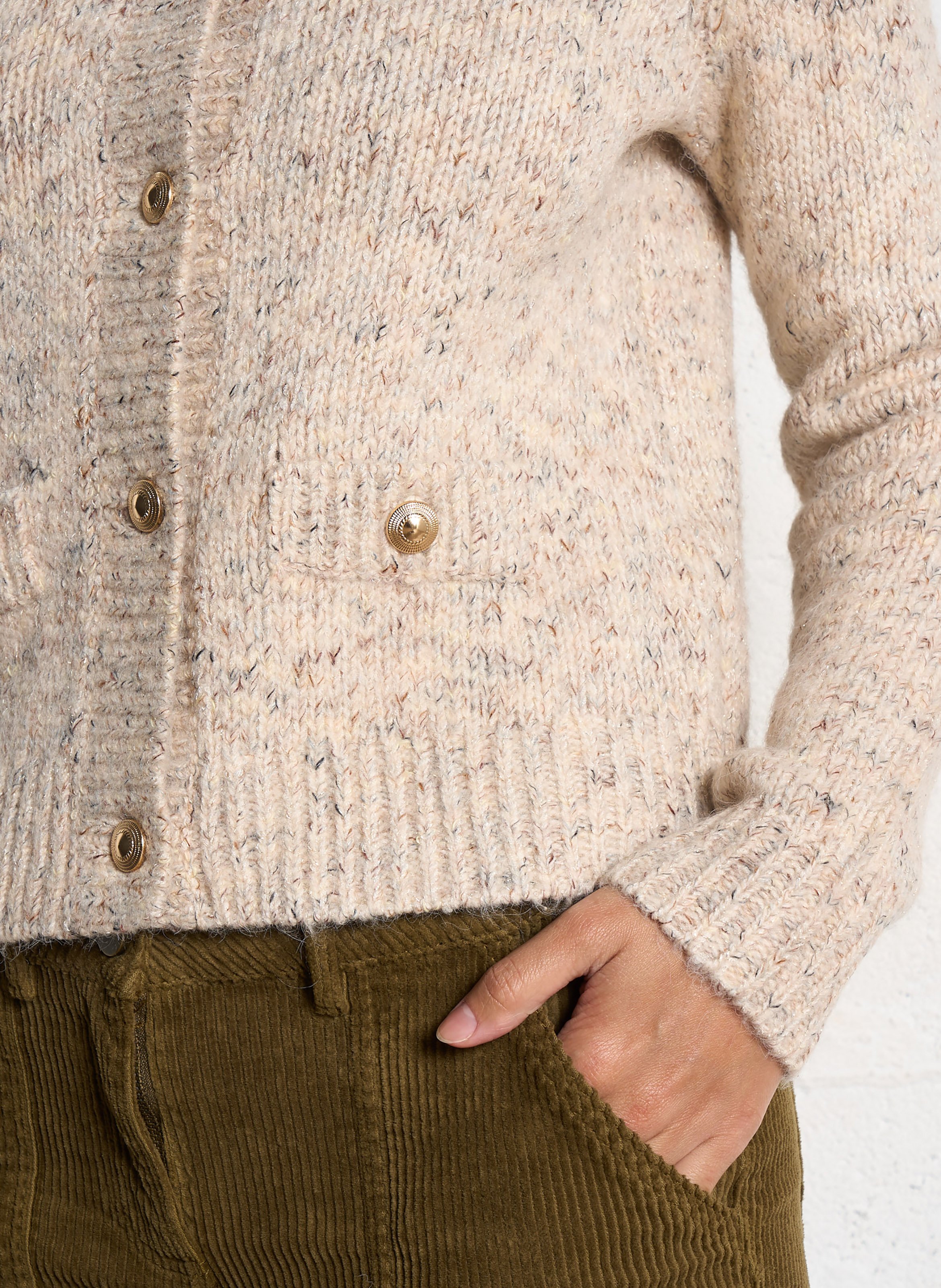 Round-neck cardigan MAISON 123 White