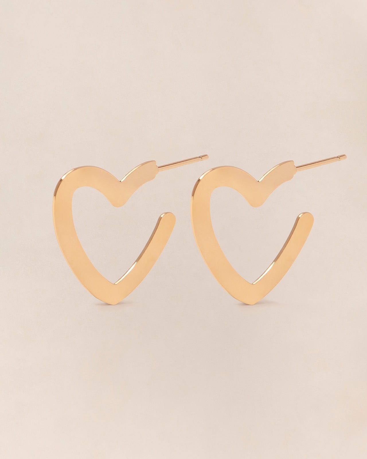 Heart hoop earrings EMOI EMOI Golden