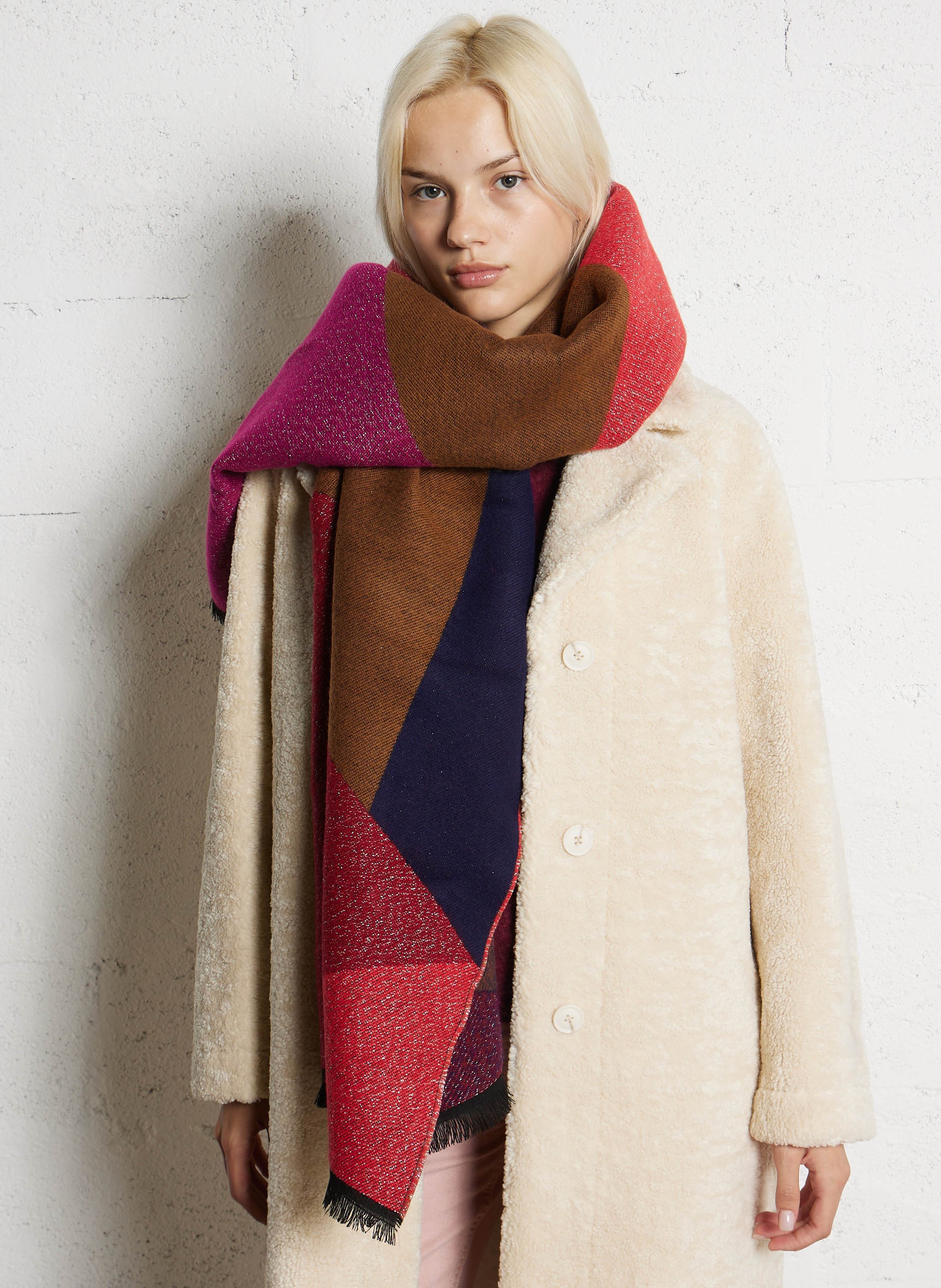 Printed scarf AU PRINTEMPS PARIS Multicolored