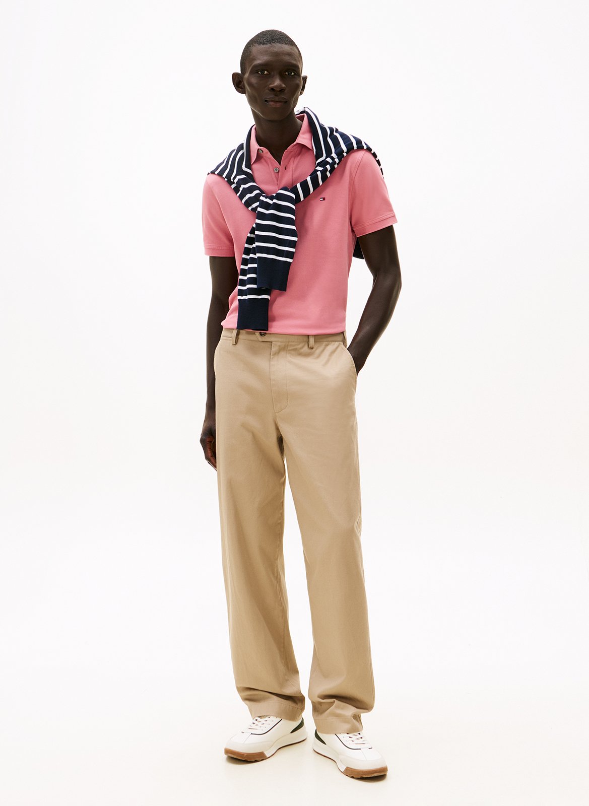 Polo regular-fit en coton biologique mélangé TOMMY HILFIGER Rose