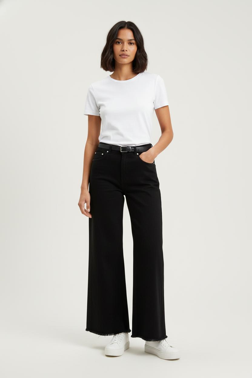 Cropped slim jeans with studs MARIE SIXTINE - SECONDE MAIN Black