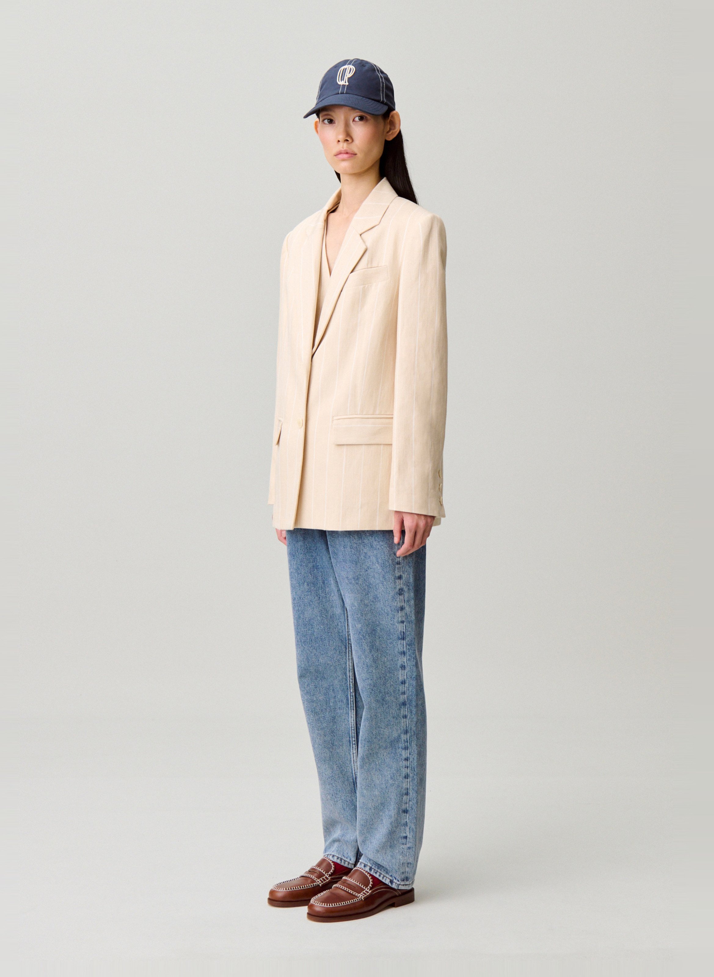 Veste col tailleur CLAUDIE PIERLOT Beige