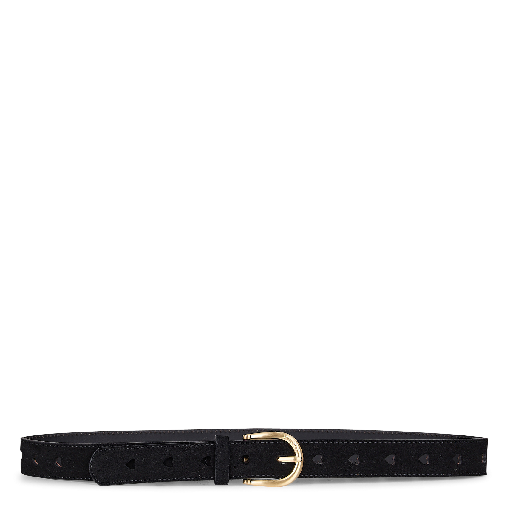 Suède riem met leren hartdetails FABIENNE CHAPOT Zwart