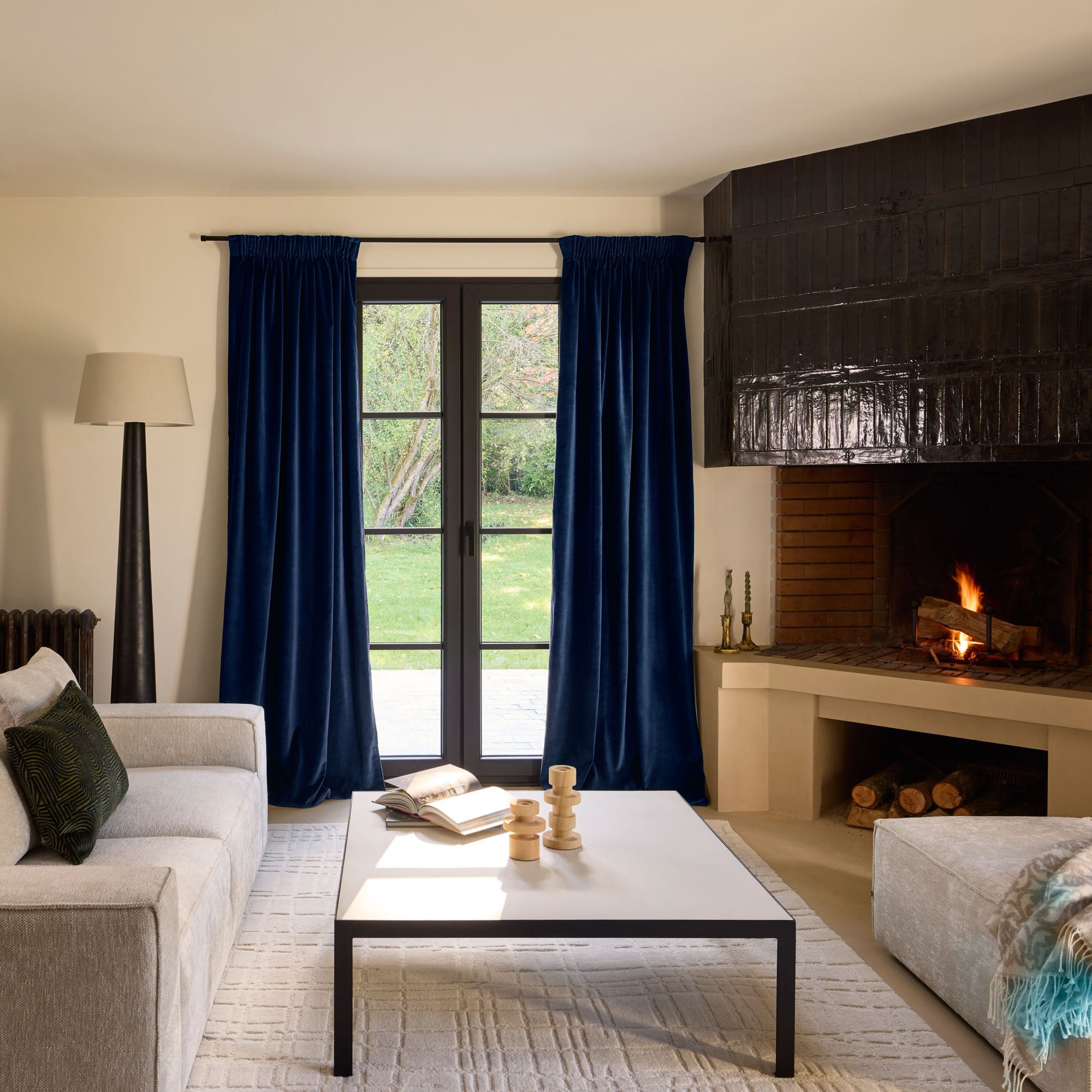 Madura - Dalila sheer velvet curtain fluid and luminous brown 135x280 cm MADURA