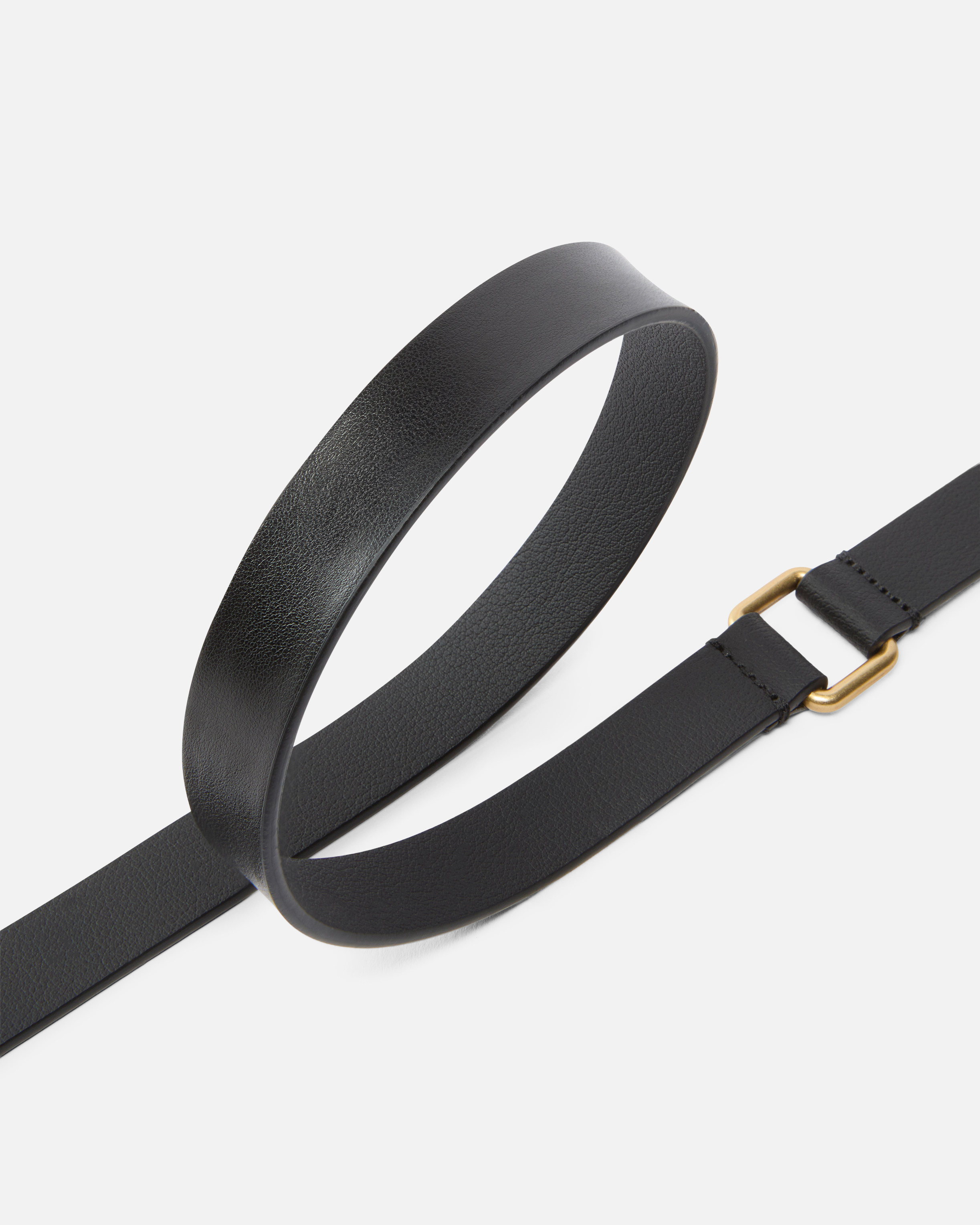 Belt with 1.5 cm love birds charm loop. PINKO Black