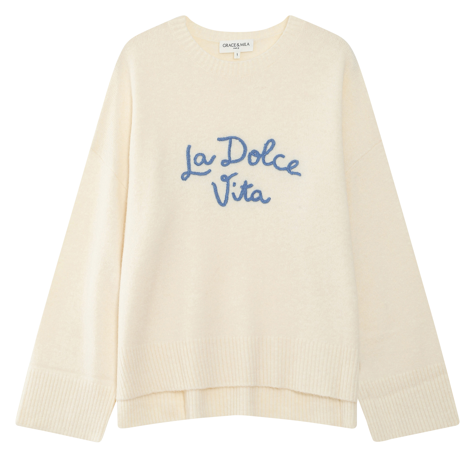 High-neck sweater GRACE ET MILA Blue