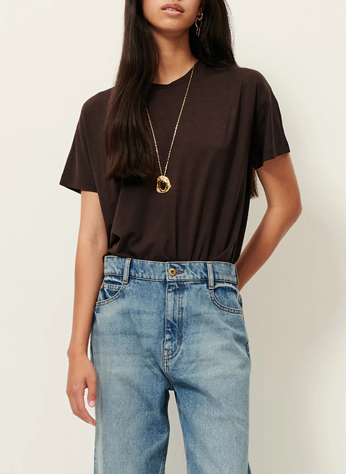 Tee-shirt oversize col rond SESSUN