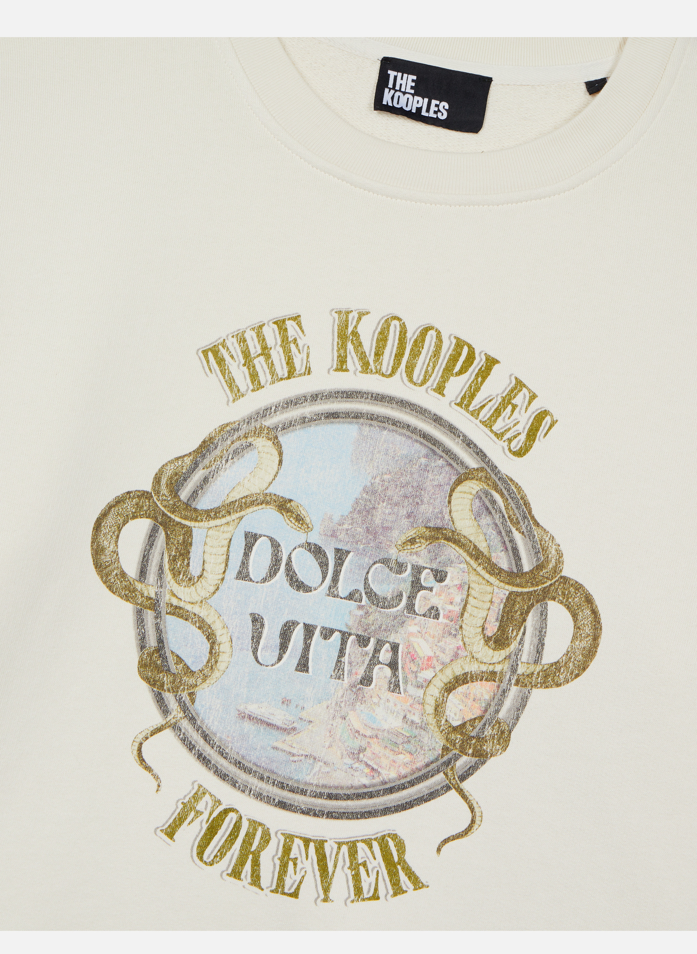 Sweatshirt with screen print THE KOOPLES Beige