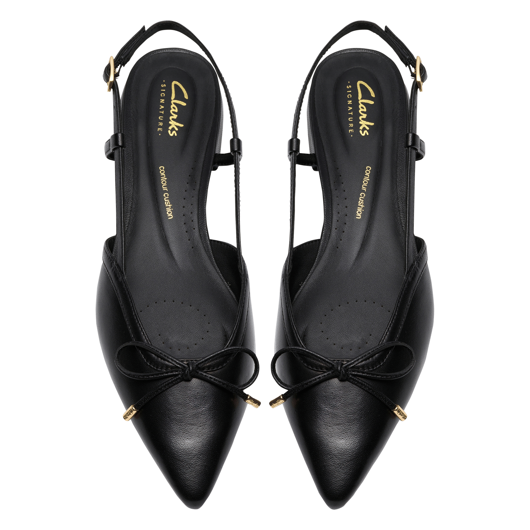 Leather slingbacks CLARKS Black