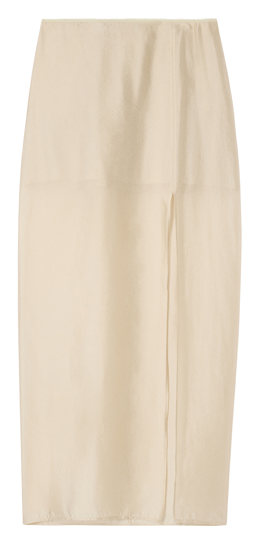 Jupe longue fendue transparente FILIPPA K Beige
