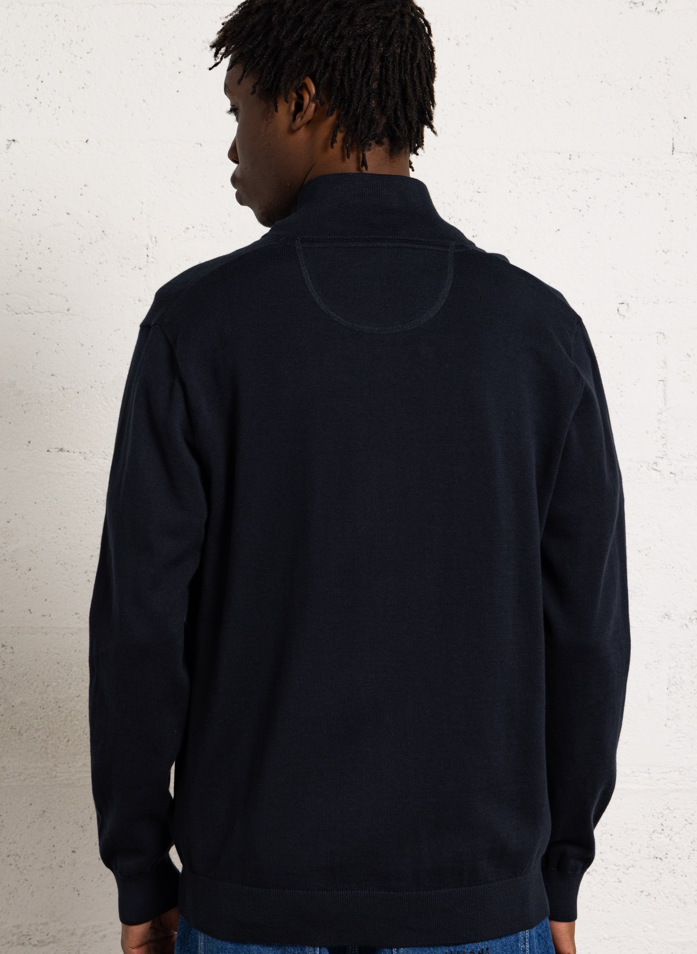 Gilet col montant zippé uni EDEN PARK Bleu