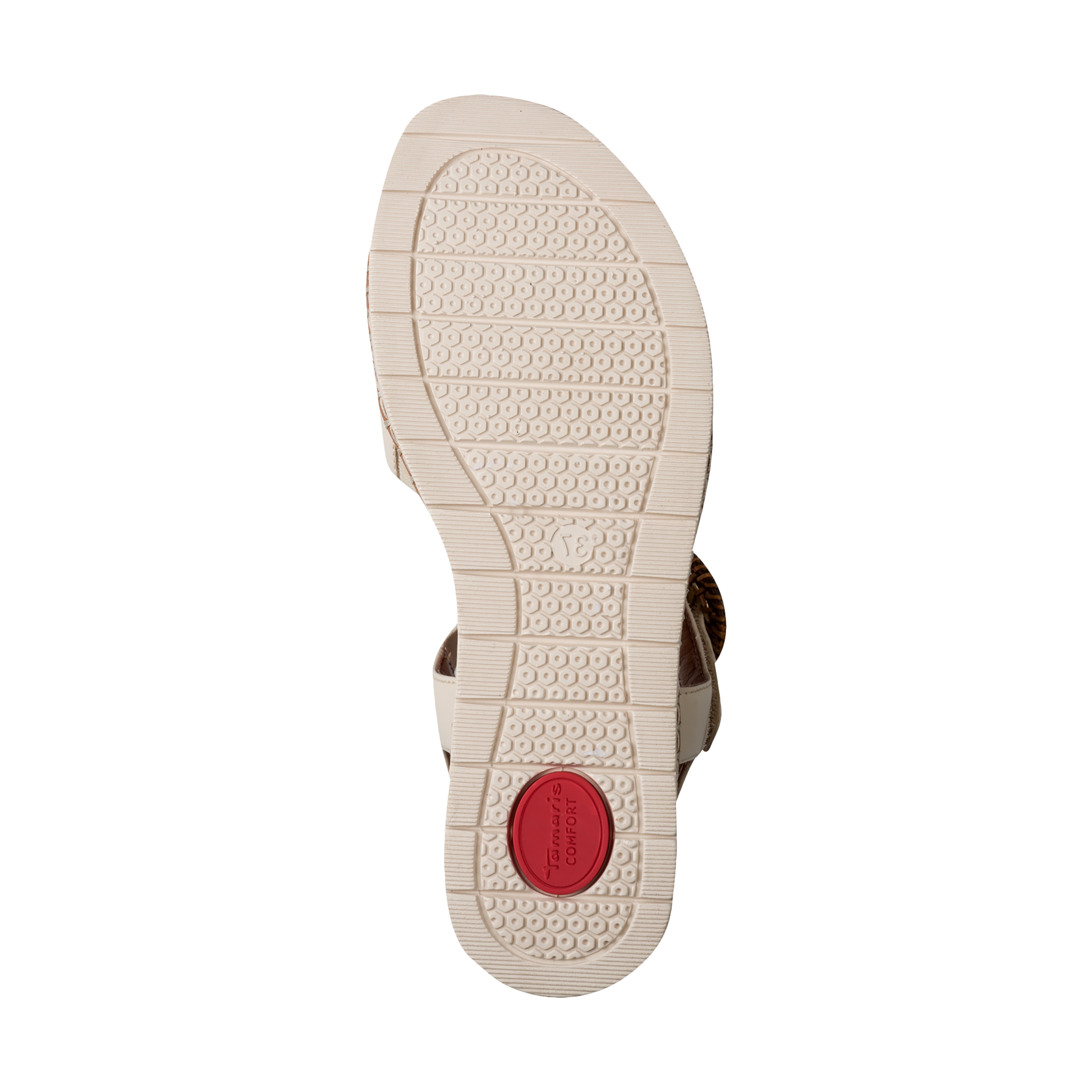 Sandales cuir compensé  comfort TAMARIS Beige