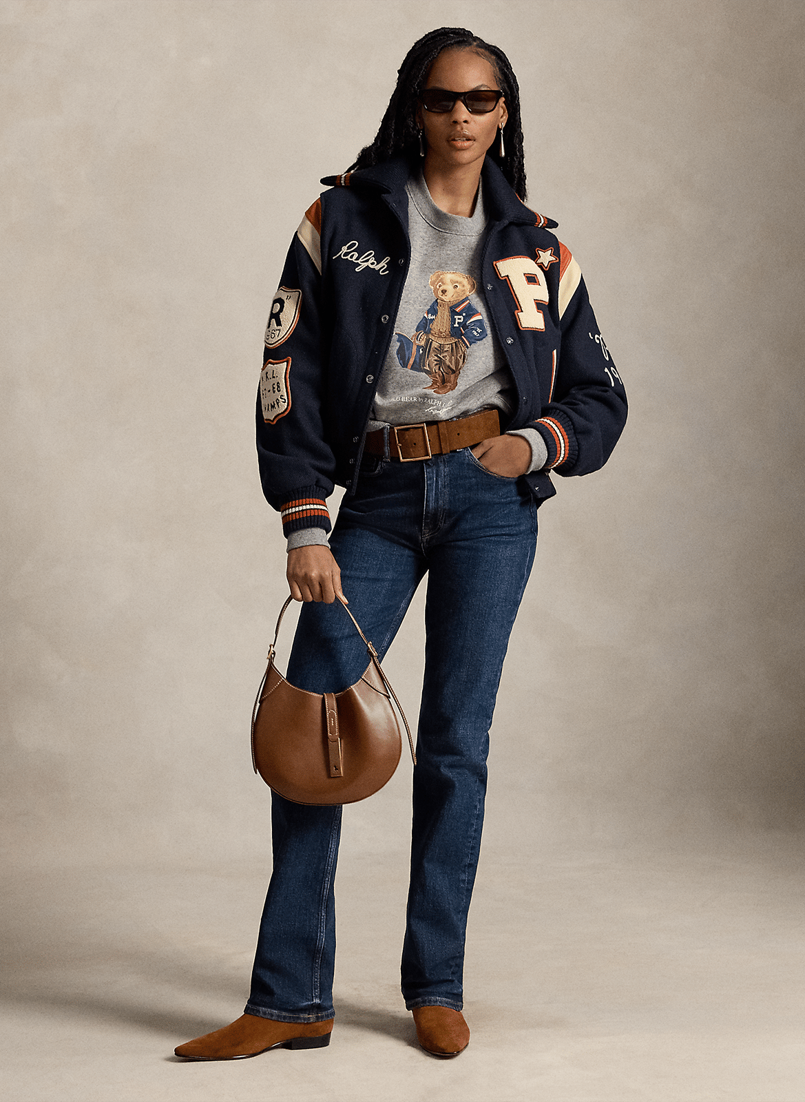 Rundhals-Sweatshirt mit Siebdruck POLO RALPH LAUREN Grau