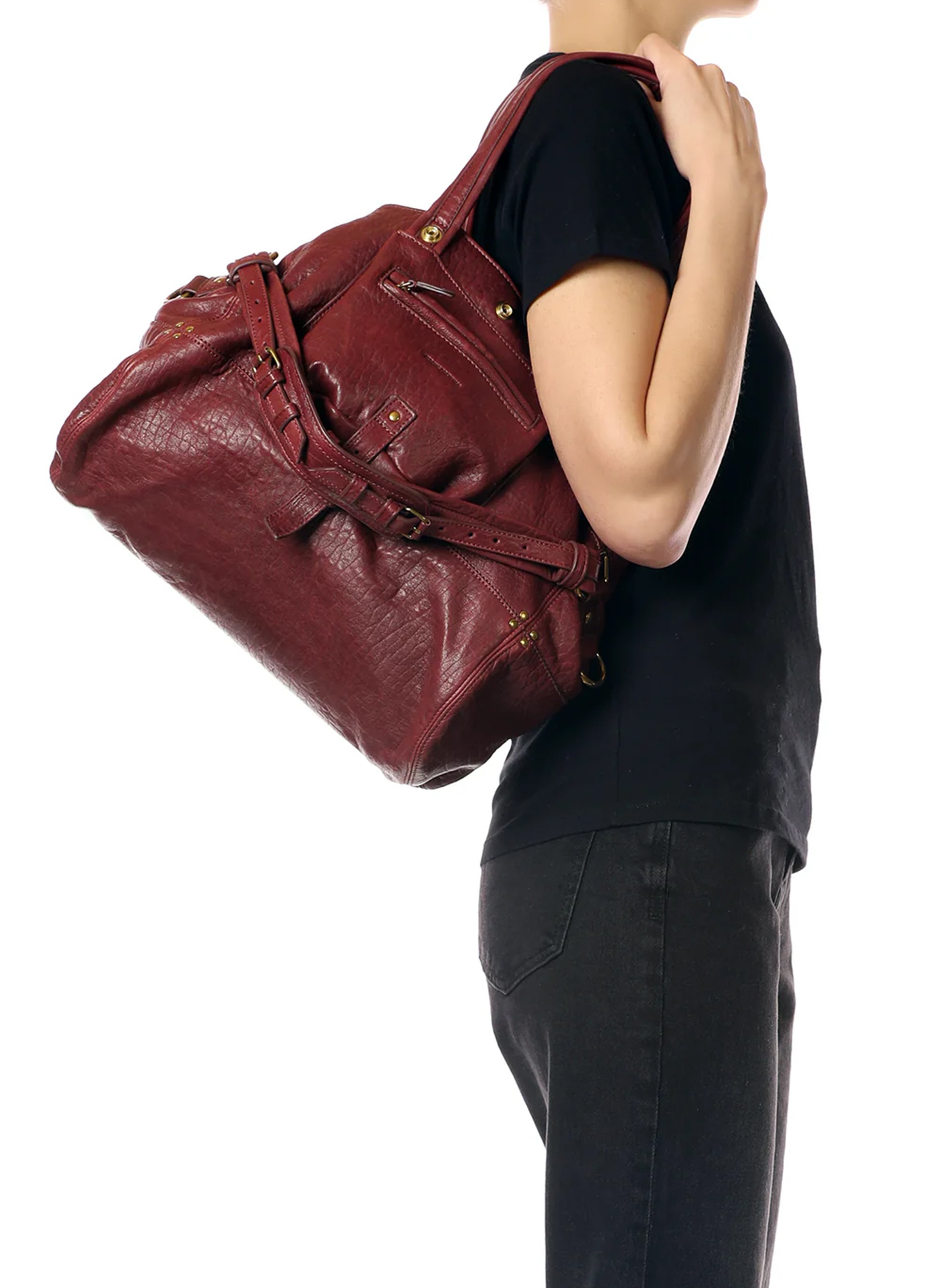 Leather tote bag | Red JEROME DREYFUSS Women