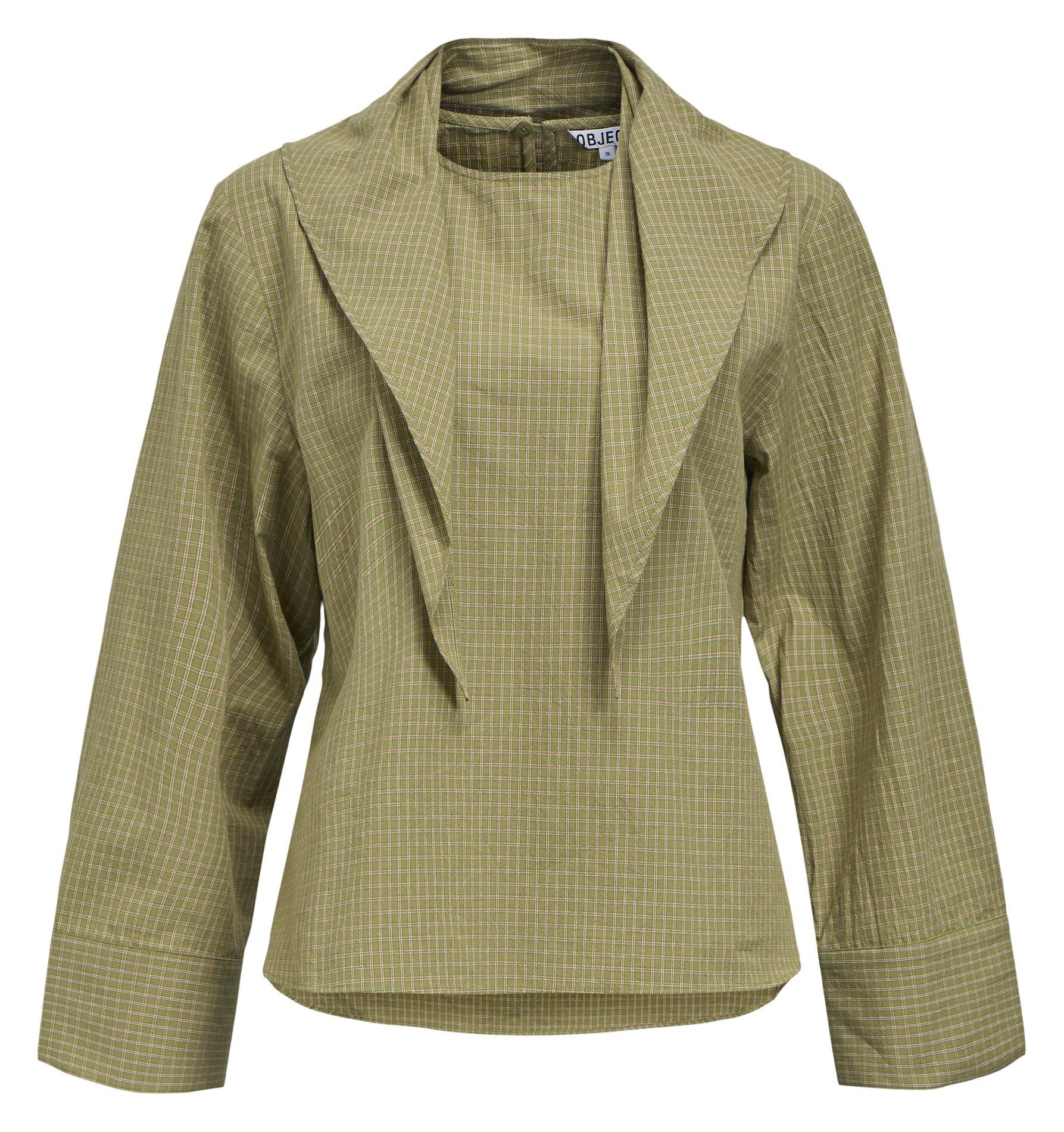Round-neck organic cotton top OBJECT Green
