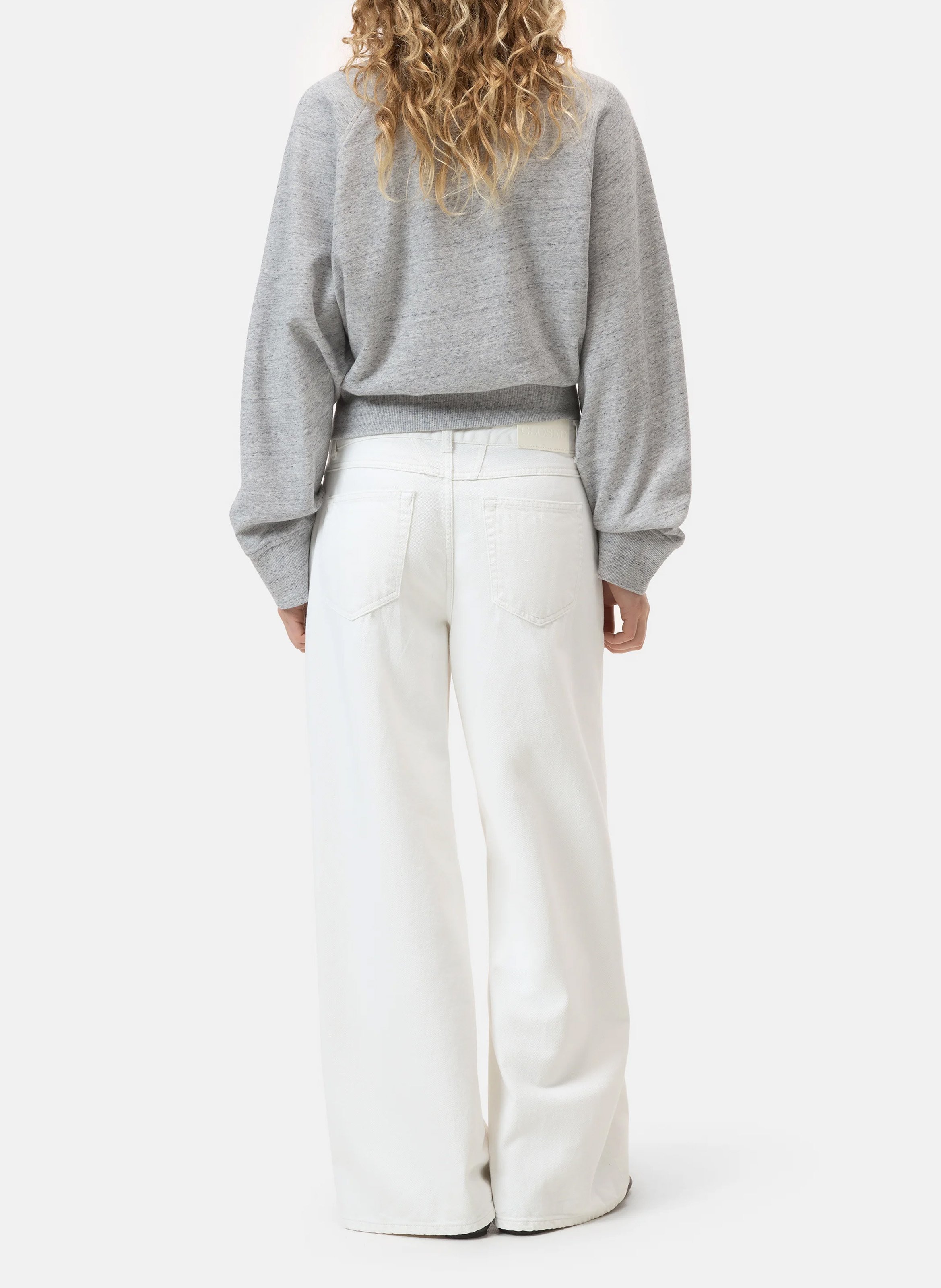 Wide-leg cotton jeans CLOSED Beige