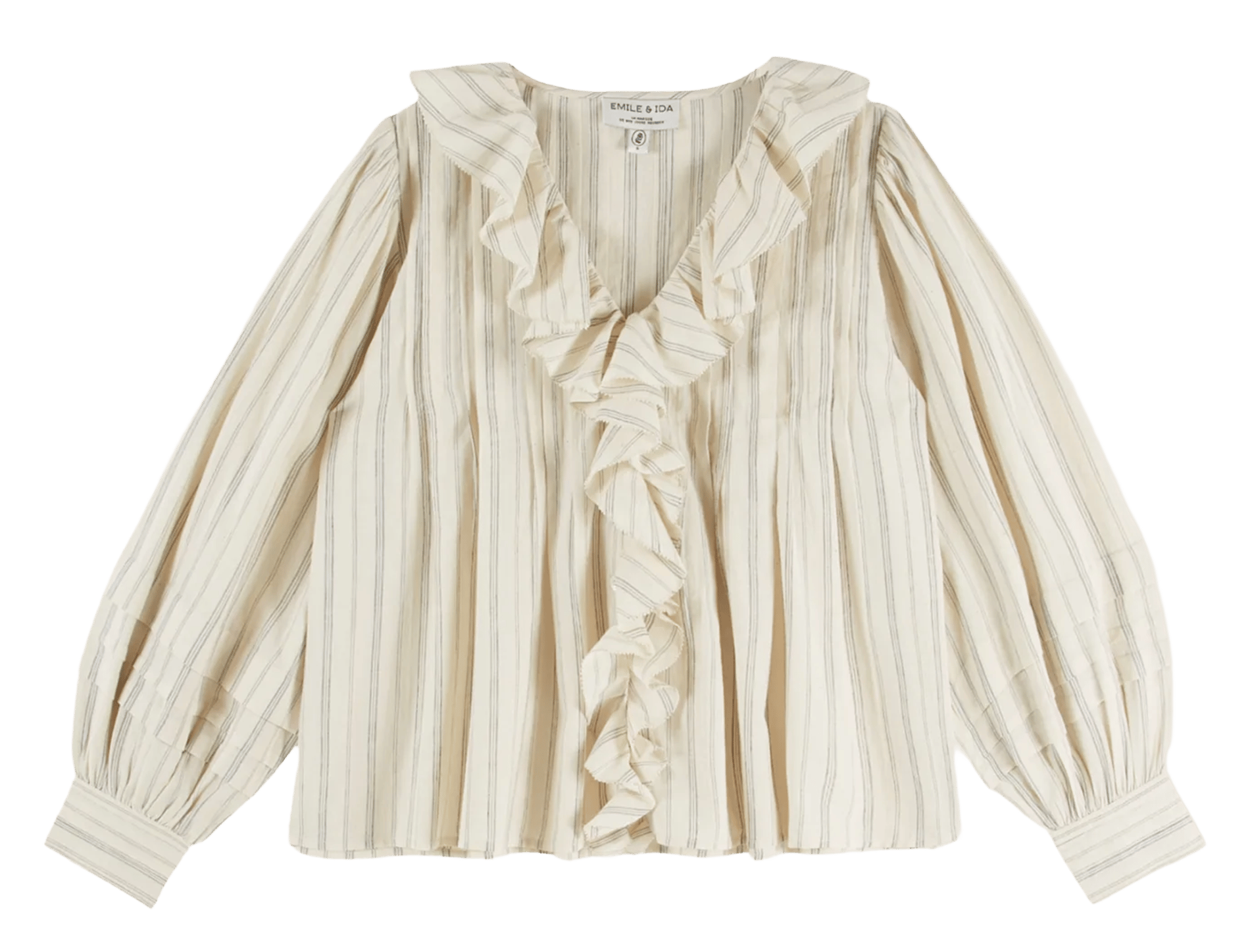 Loose-fitting cotton striped blouse EMILE ET IDA Multicolored
