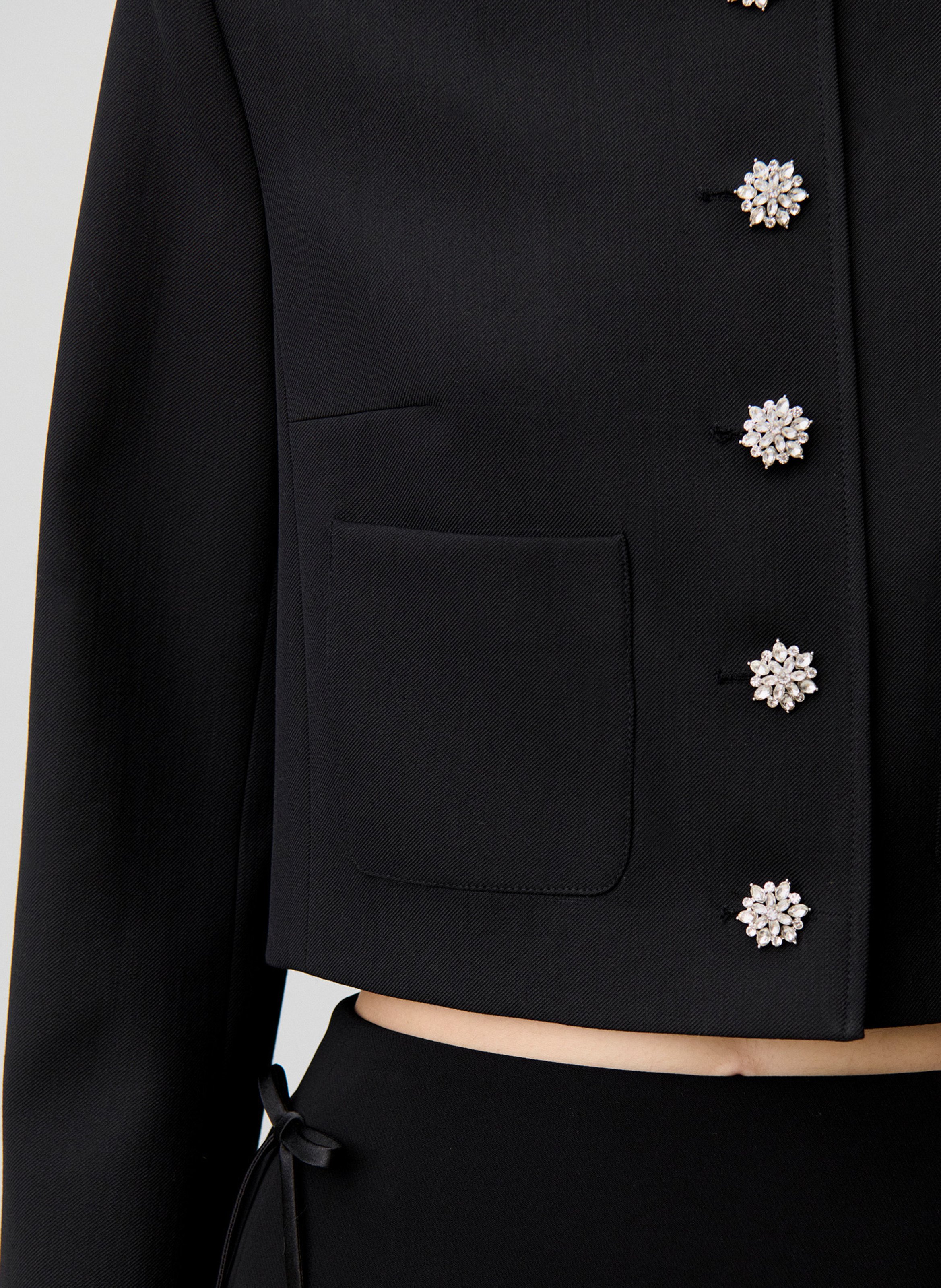 Veste tailleur droite et courte CLAUDIE PIERLOT Noir