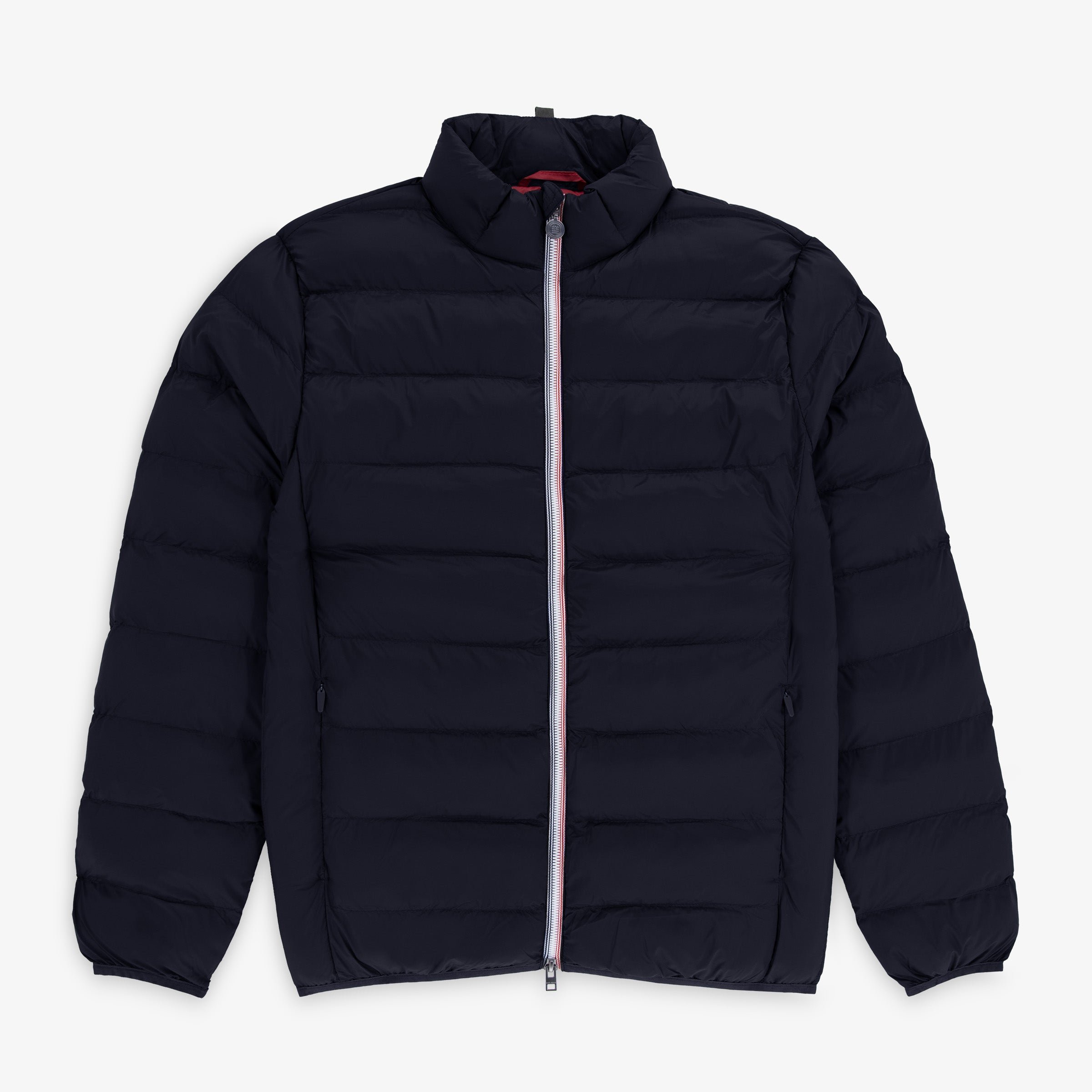 Men's navy blue long-sleeved puffer jacket with stand-up collar piumino SERGE BLANCO Blue