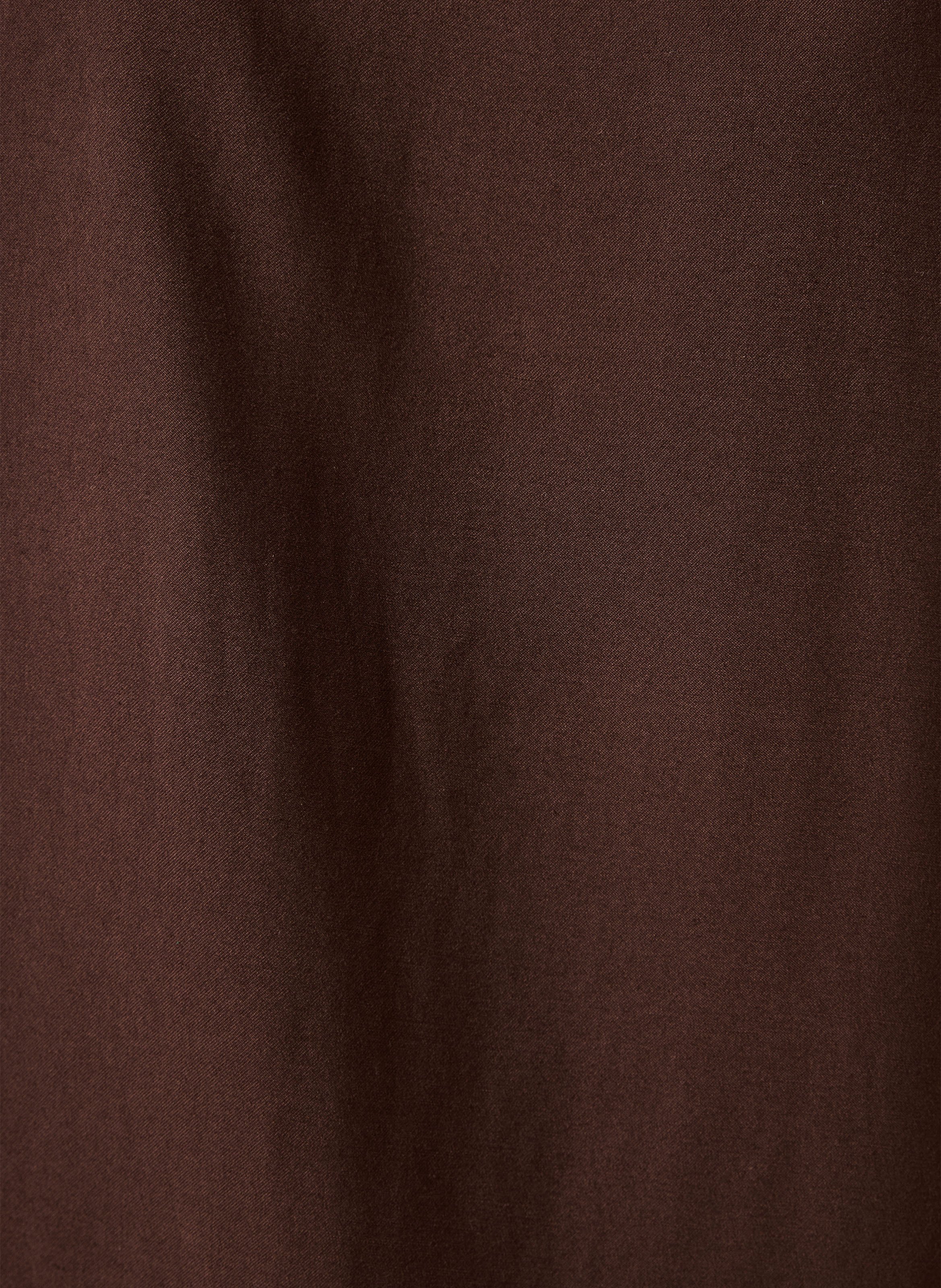 Top ample col classique LA FEE MARABOUTEE Marron