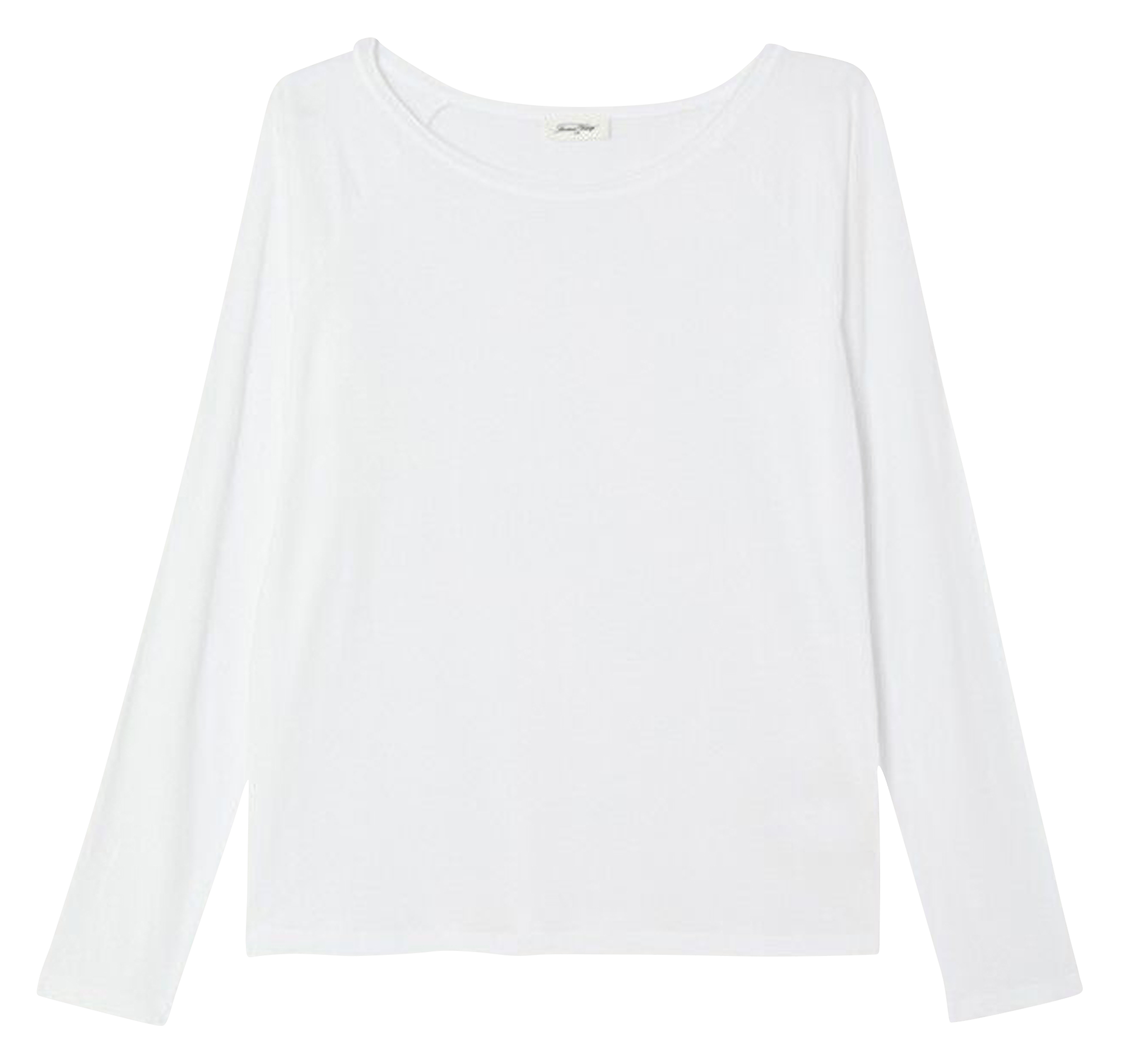 T-shirt droit col bateau en coton AMERICAN VINTAGE Blanc