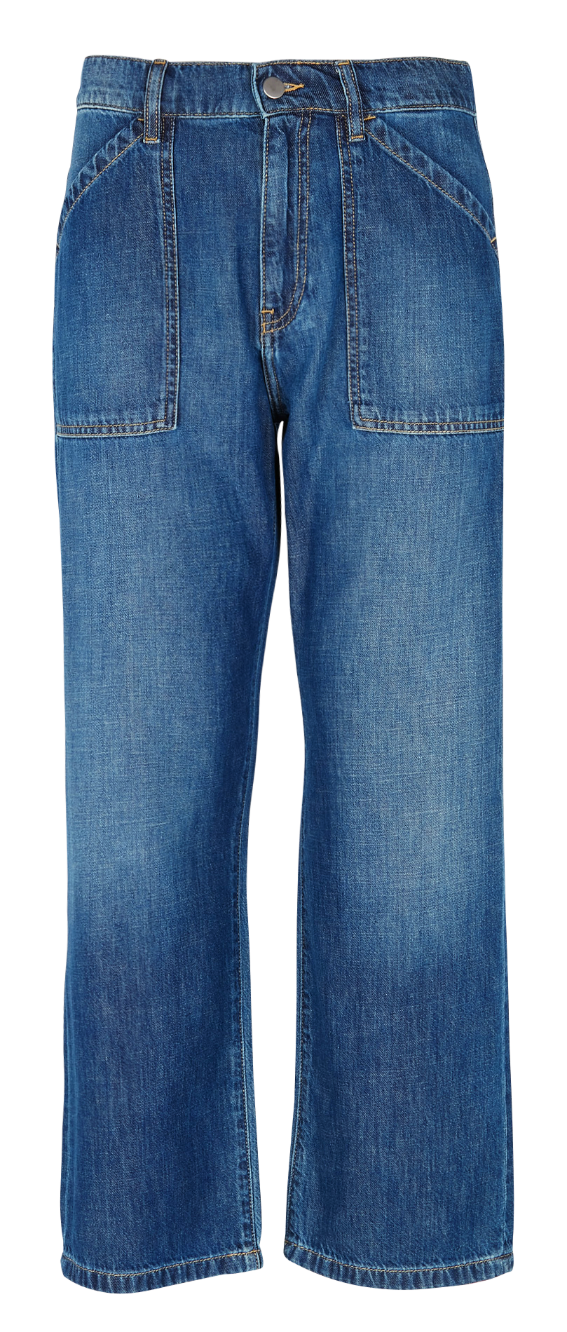 Straight-leg cotton jeans ACQUAVERDE Blue
