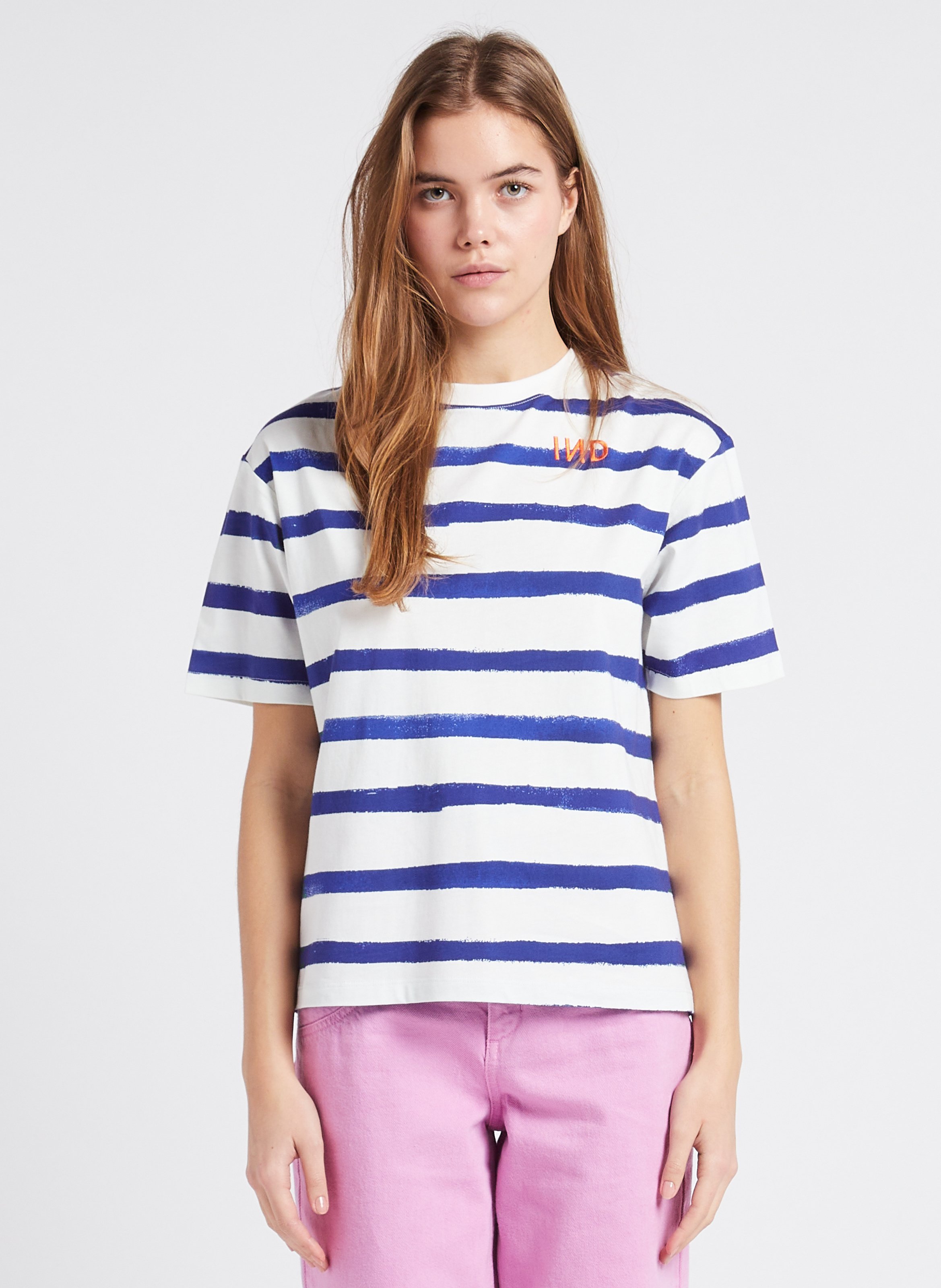 Tee-shirt rayé en coton bio INDEE Bleu