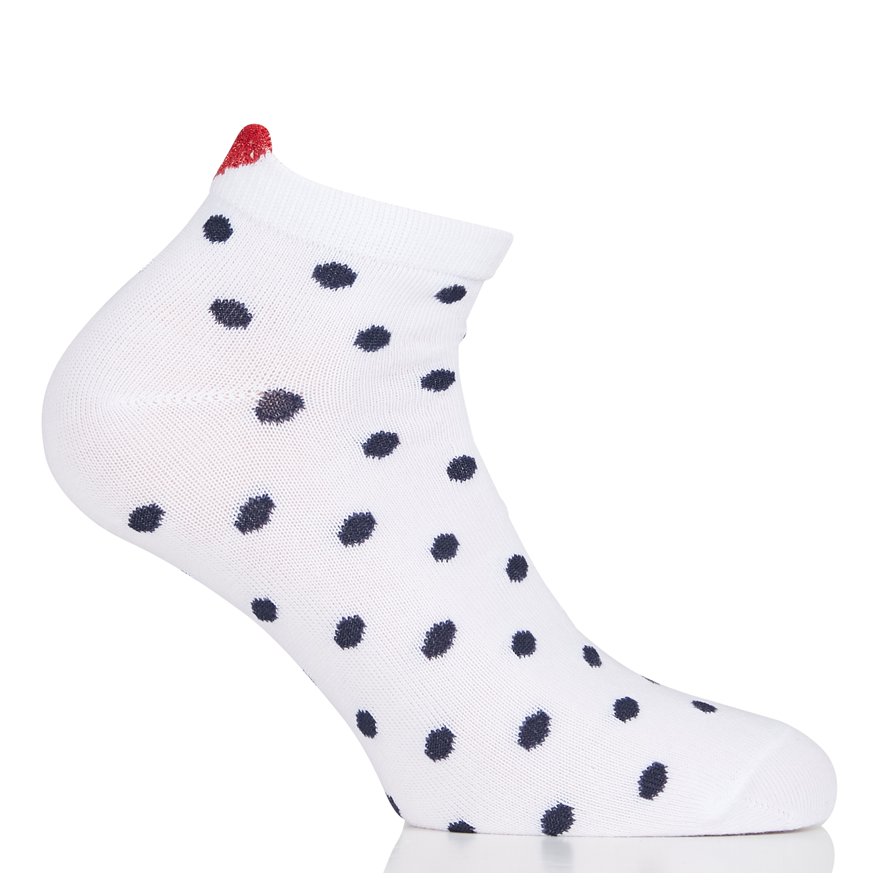 Metallic spot pop socks PIECES White