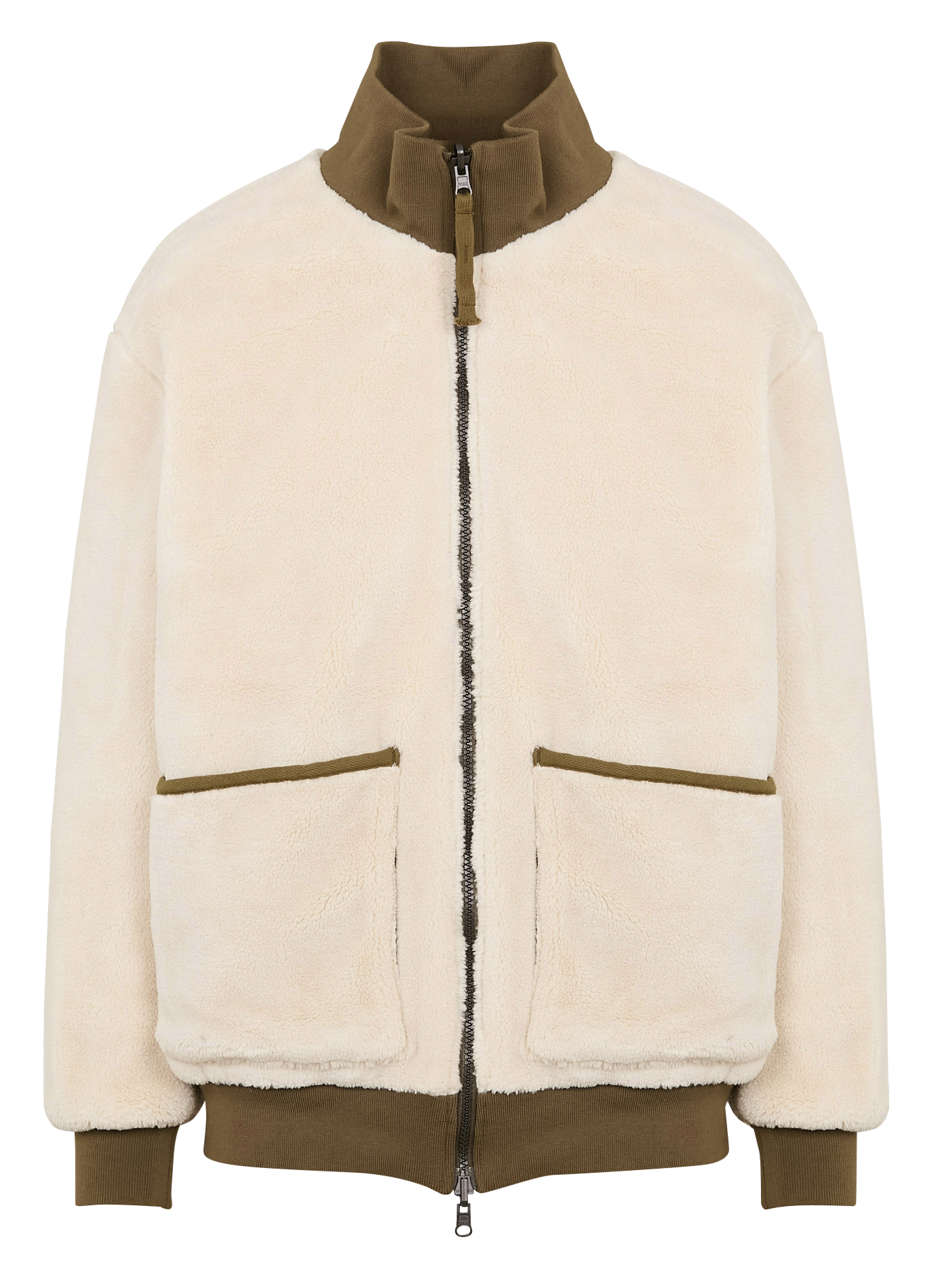 Veste droite réversible col montant TAION Kaki