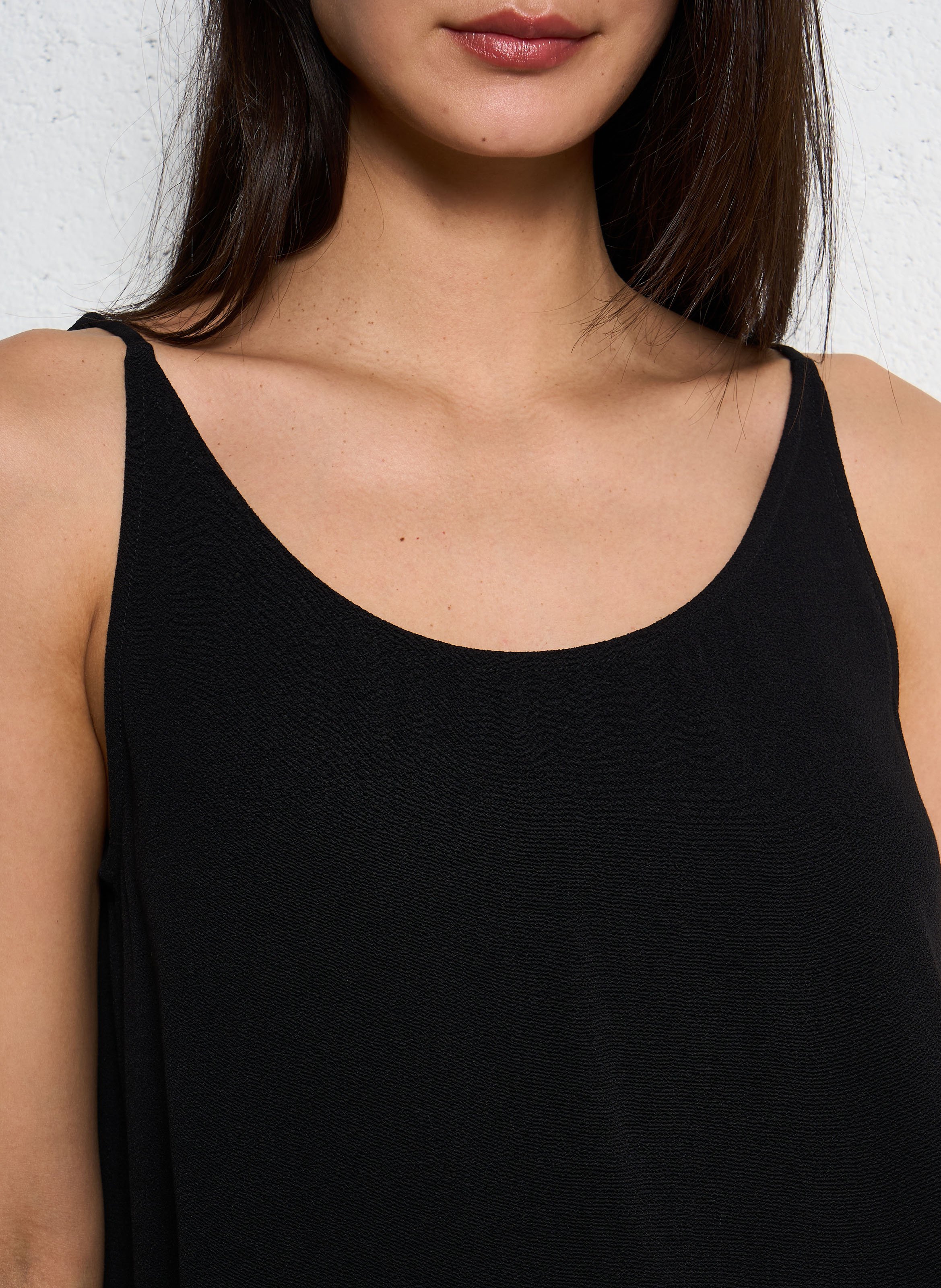 Top à bretelles en crêpe BA&SH Noir