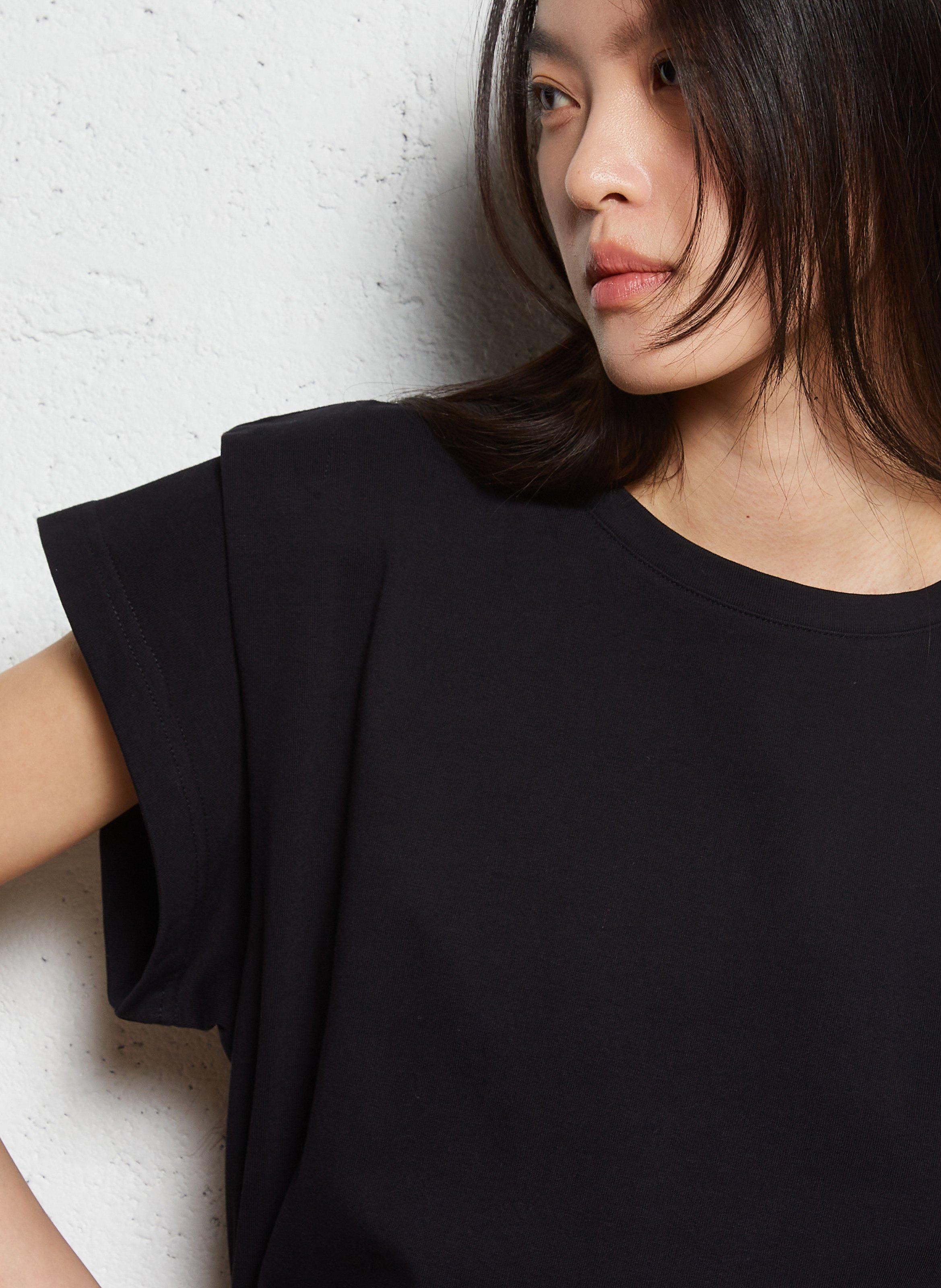 Straight cotton T-shirt BA&SH Black