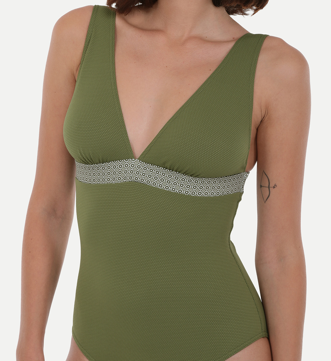 One-piece swimsuit - green olive GILI'S Khaki