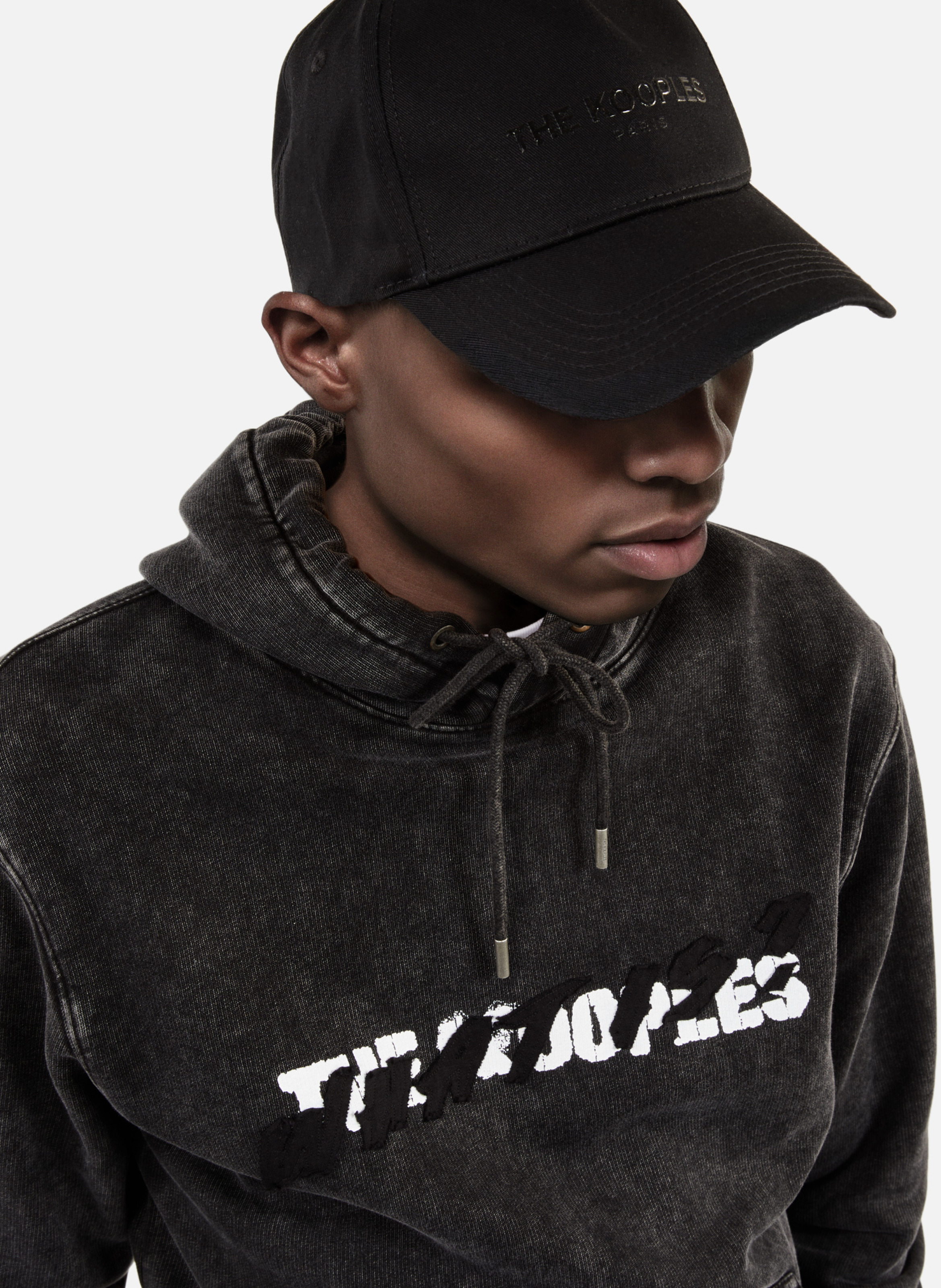 Cotton cap with tone-on-tone logo THE KOOPLES Black