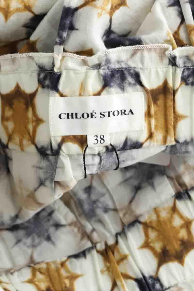 Cotton mini skirt CHLOE STORA - SECONDE MAIN White