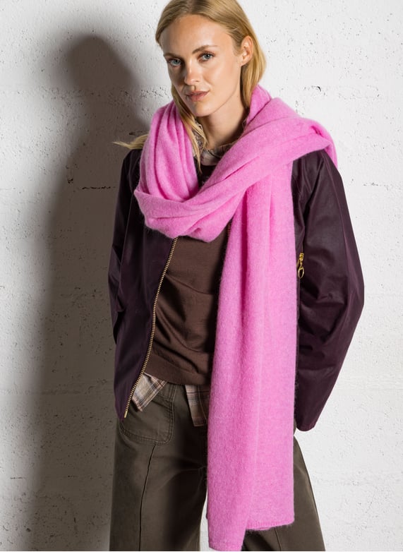 Echarpe en laine mélangée Canela Rose Des petits hauts Femme