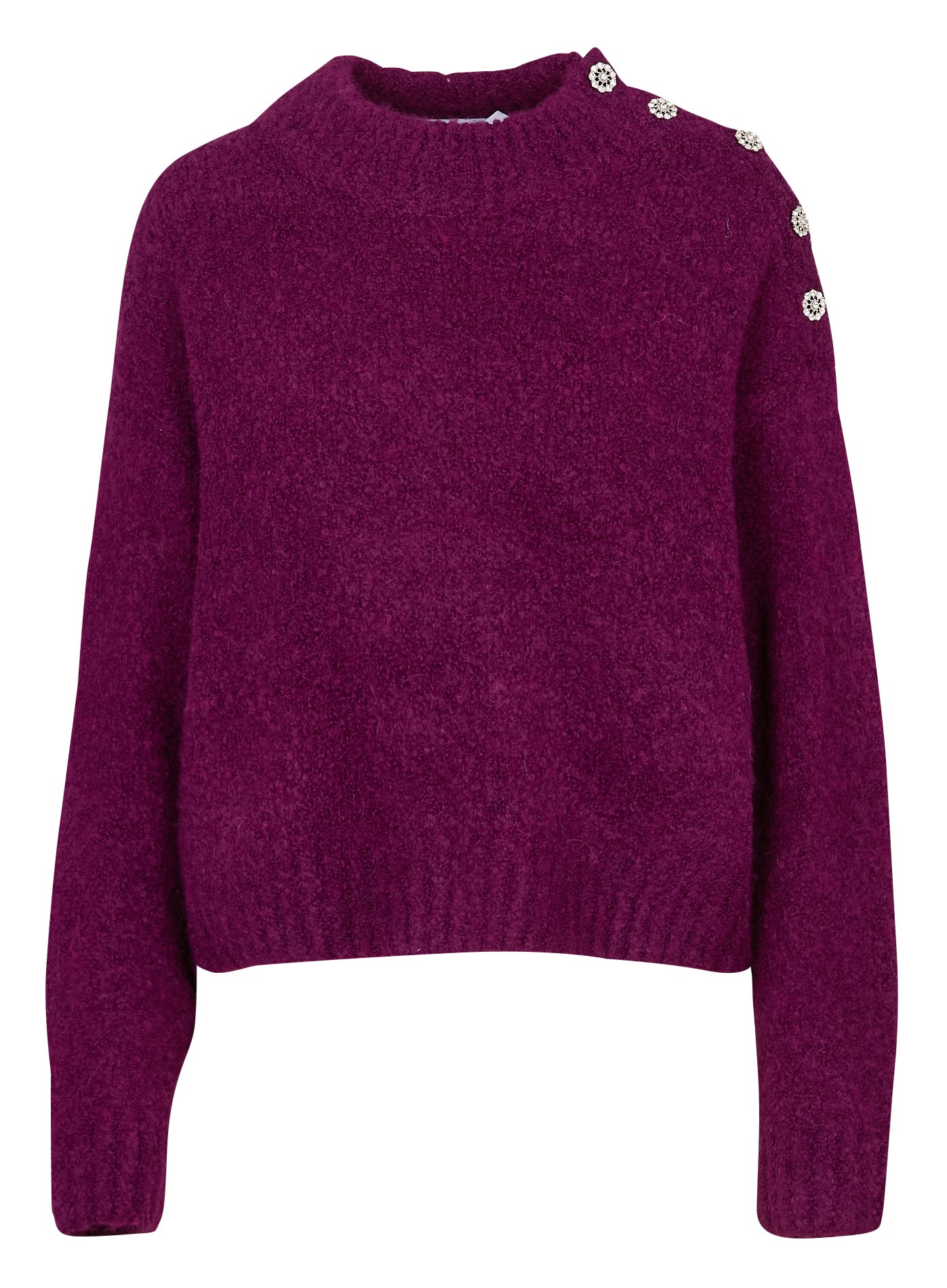 Kurzärmliger Pullover mit Rundhalsausschnitt LA FEE MARABOUTEE Violett