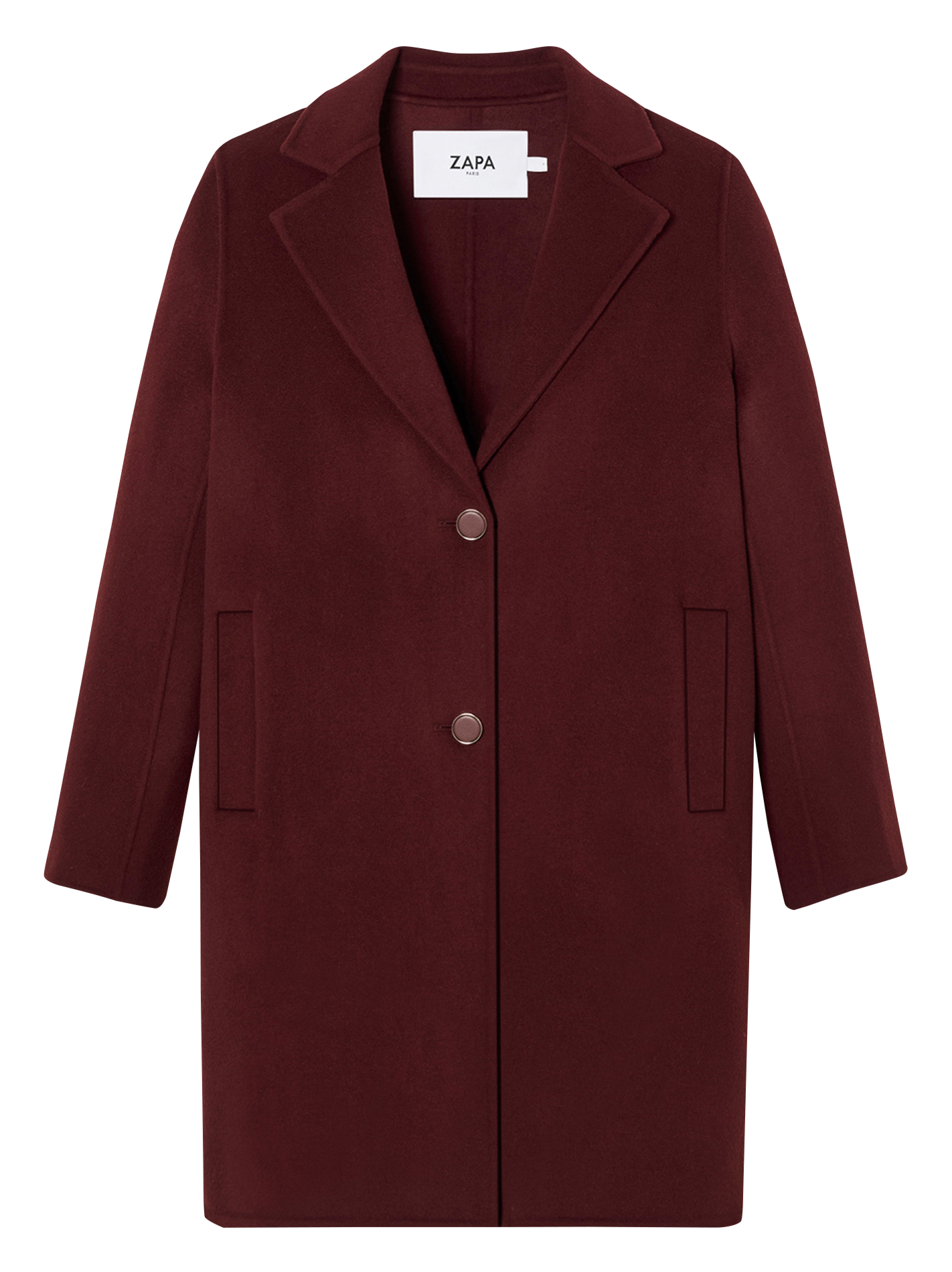 Oversized wool-blend coat with tailored collar ZAPA Red