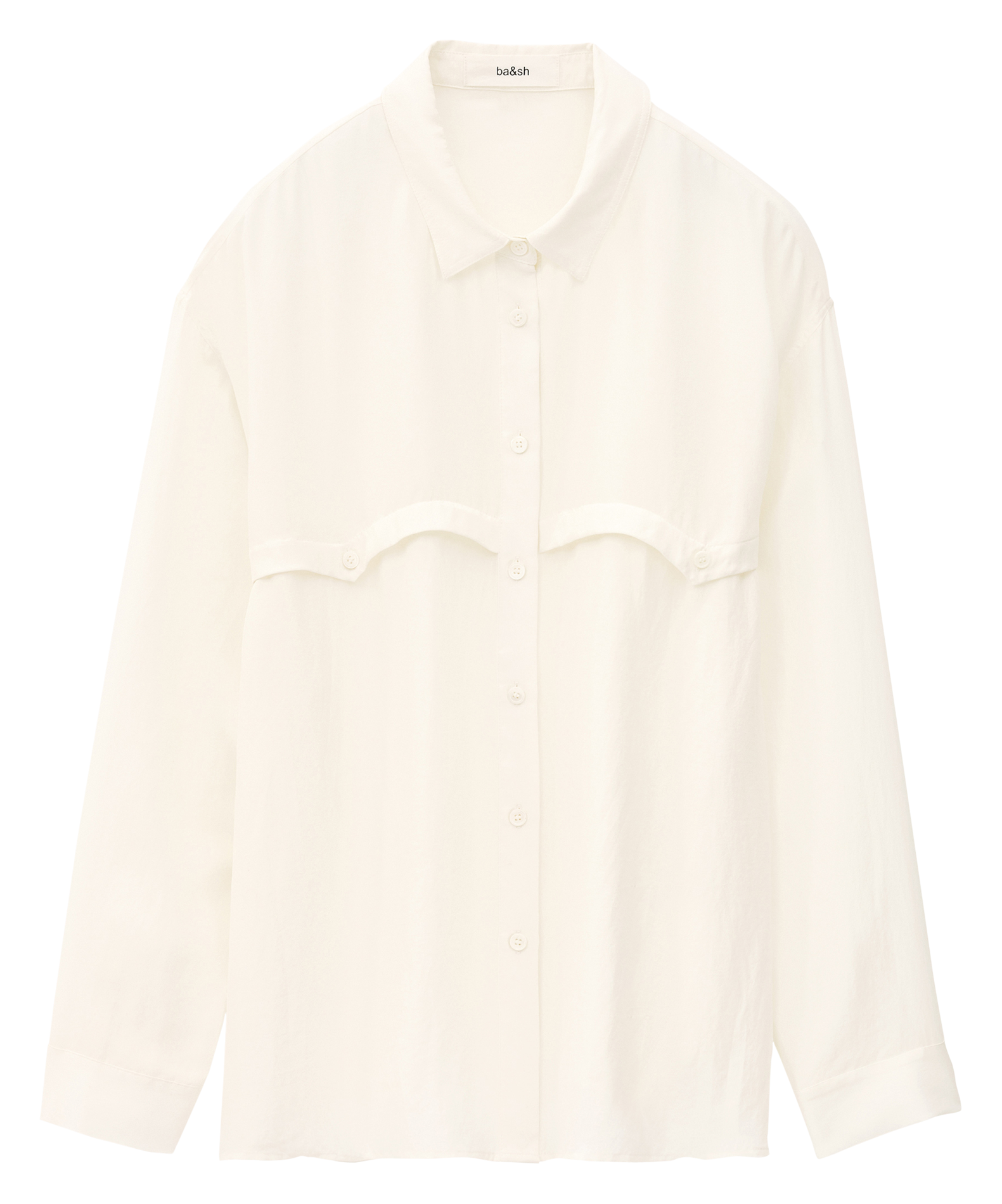 Blouse van zijde BA&SH Beige