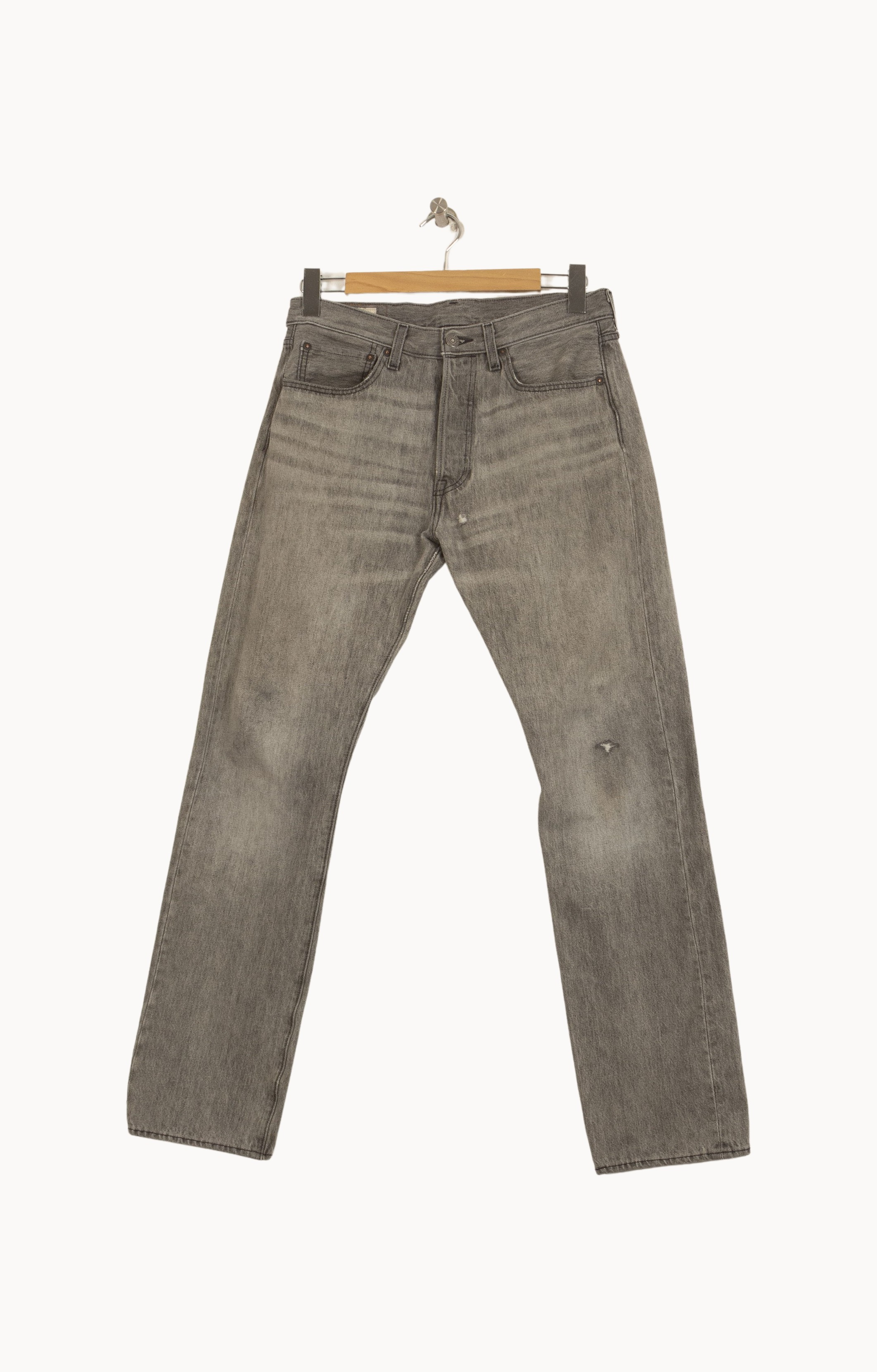 Cropped slim jeans with studs LEVI'S - Seconde main Grey