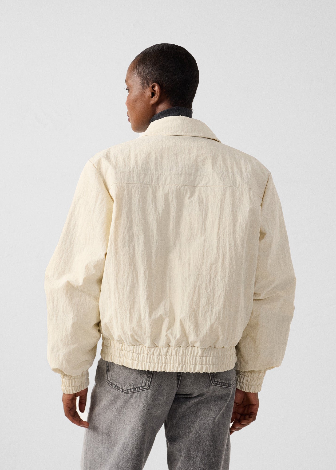 Natural/ice gray Becky bomber jacket JOTT White