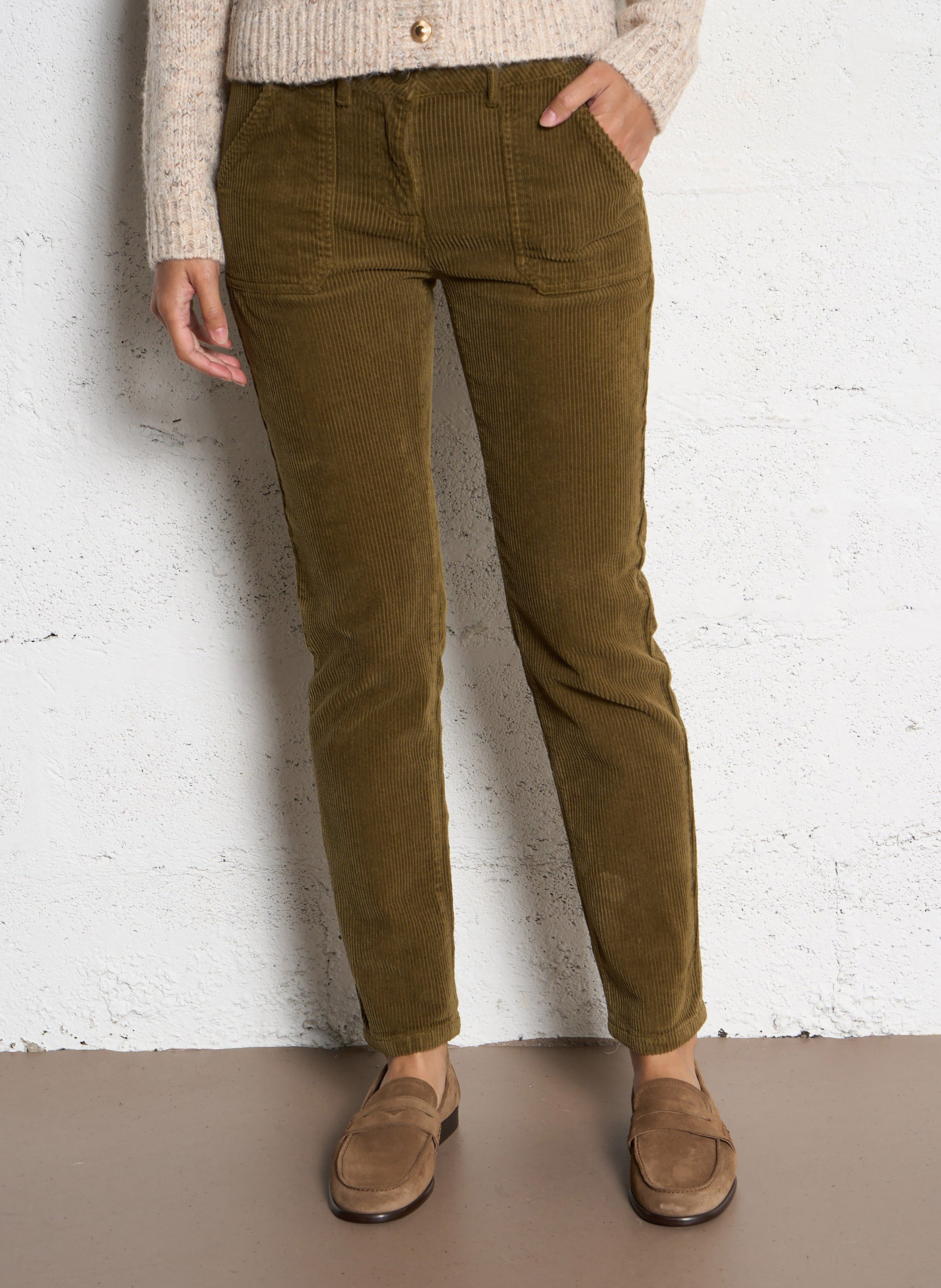 Pantalon chino en coton mélangé MAISON 123